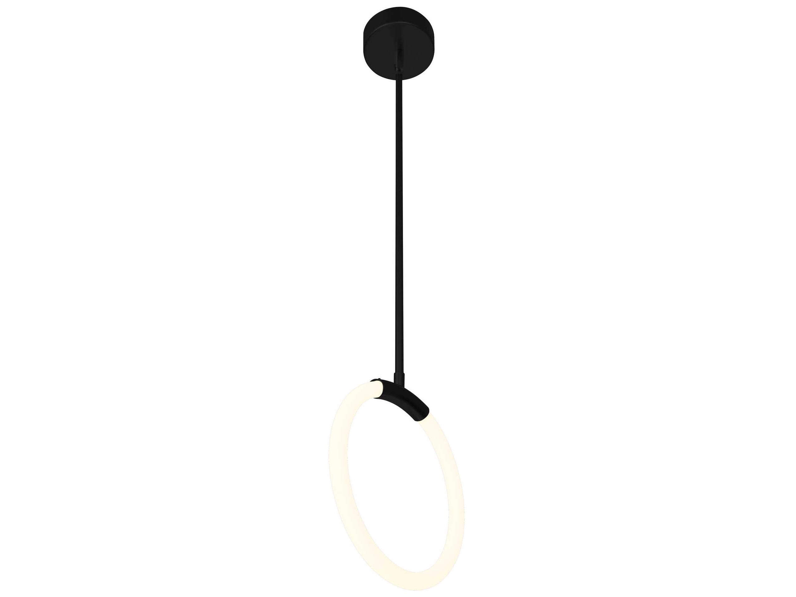CWI Lighting Hoops Black Round Mini Pendant