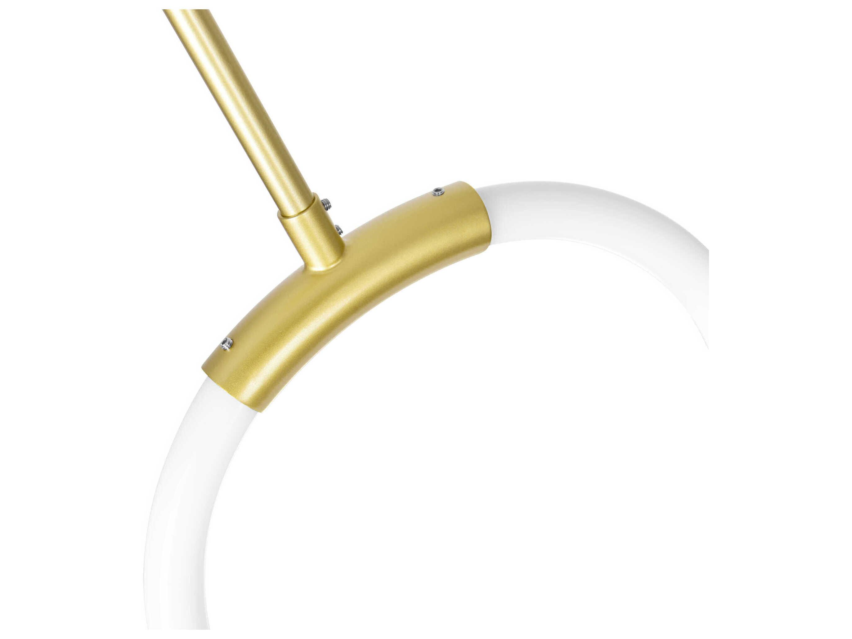 CWI Lighting Hoops Satin Gold Round Mini Pendant