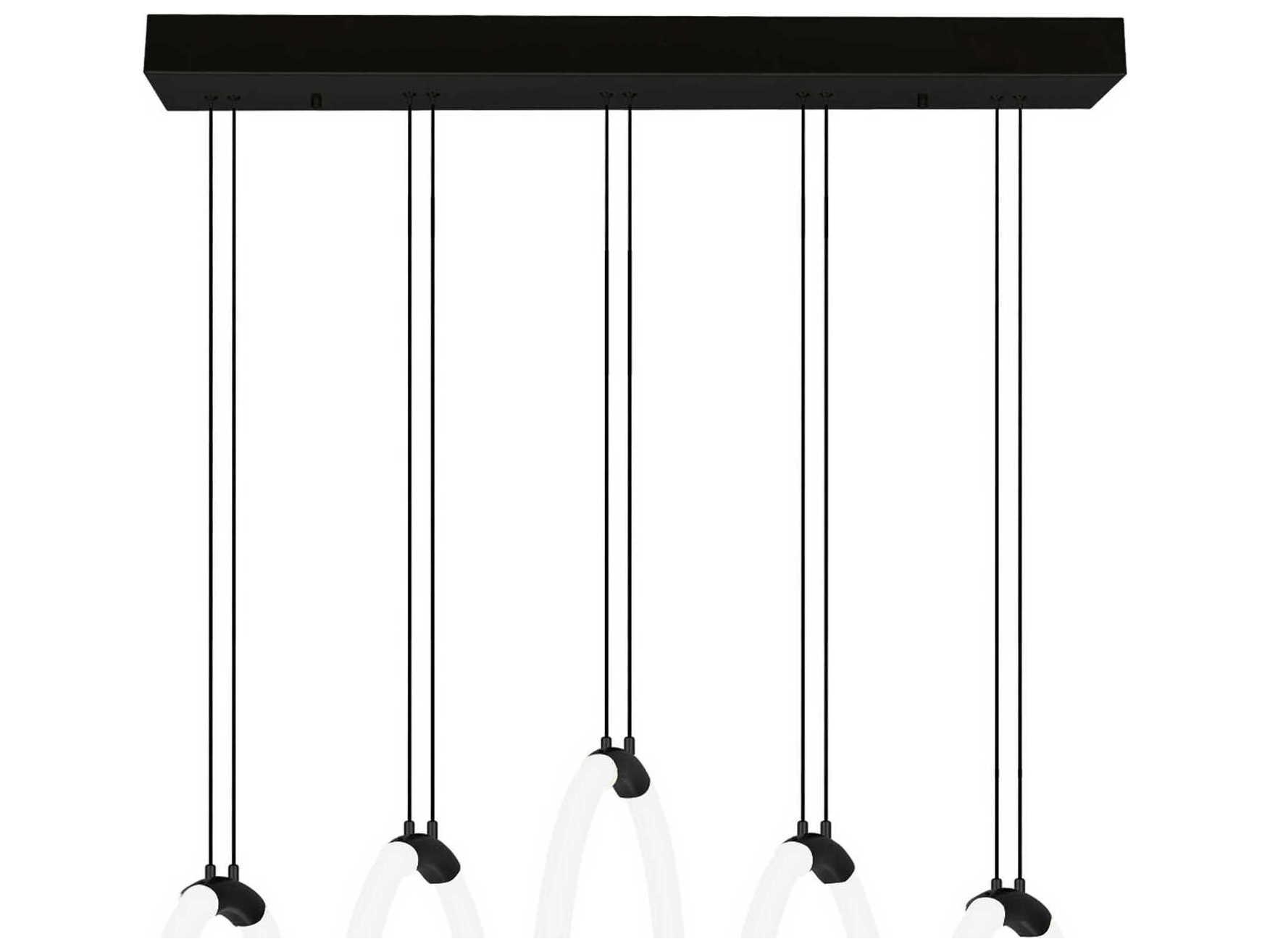 CWI Lighting Hoops Black Round Pendant