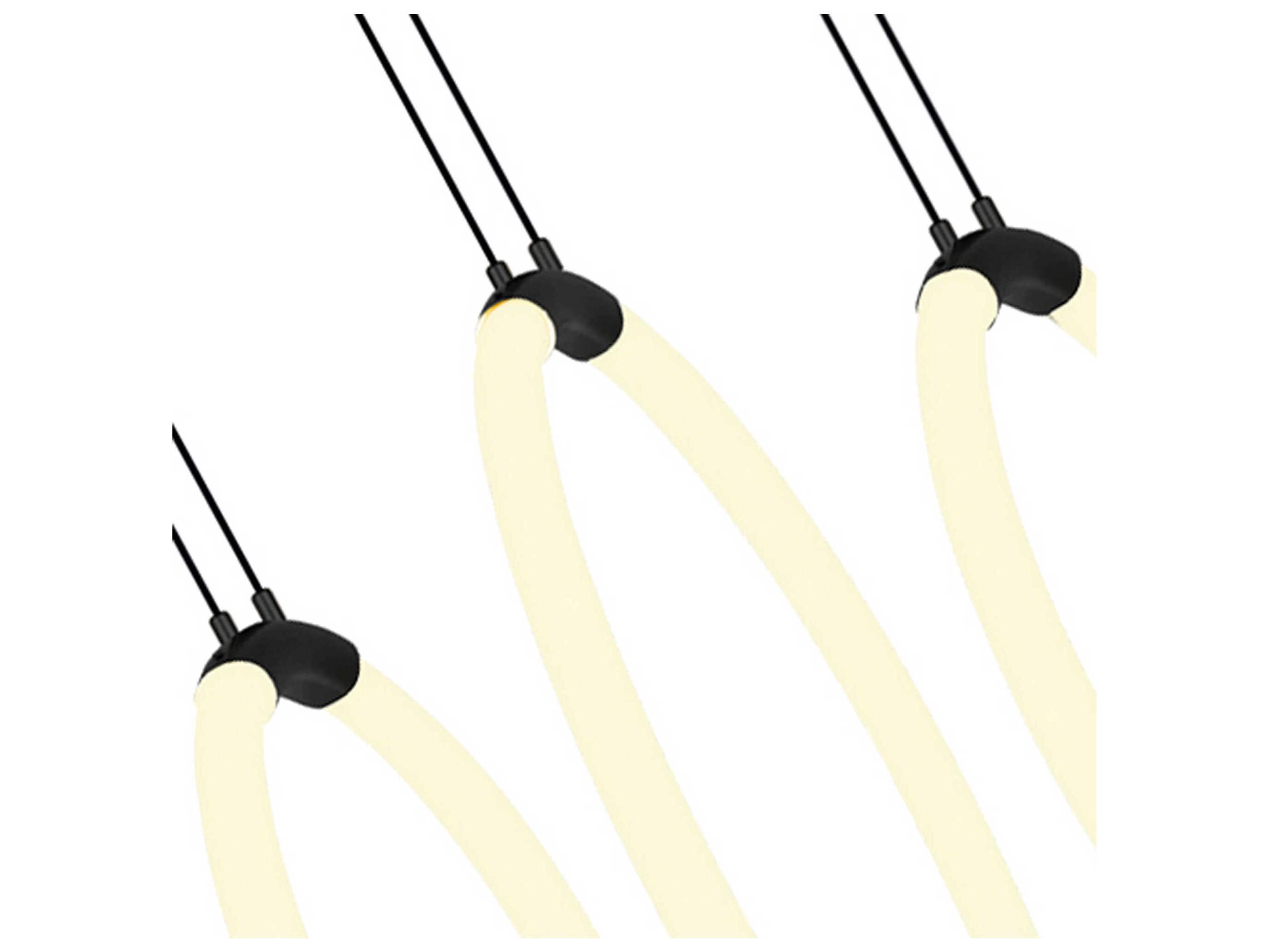 CWI Lighting Hoops Black Round Pendant