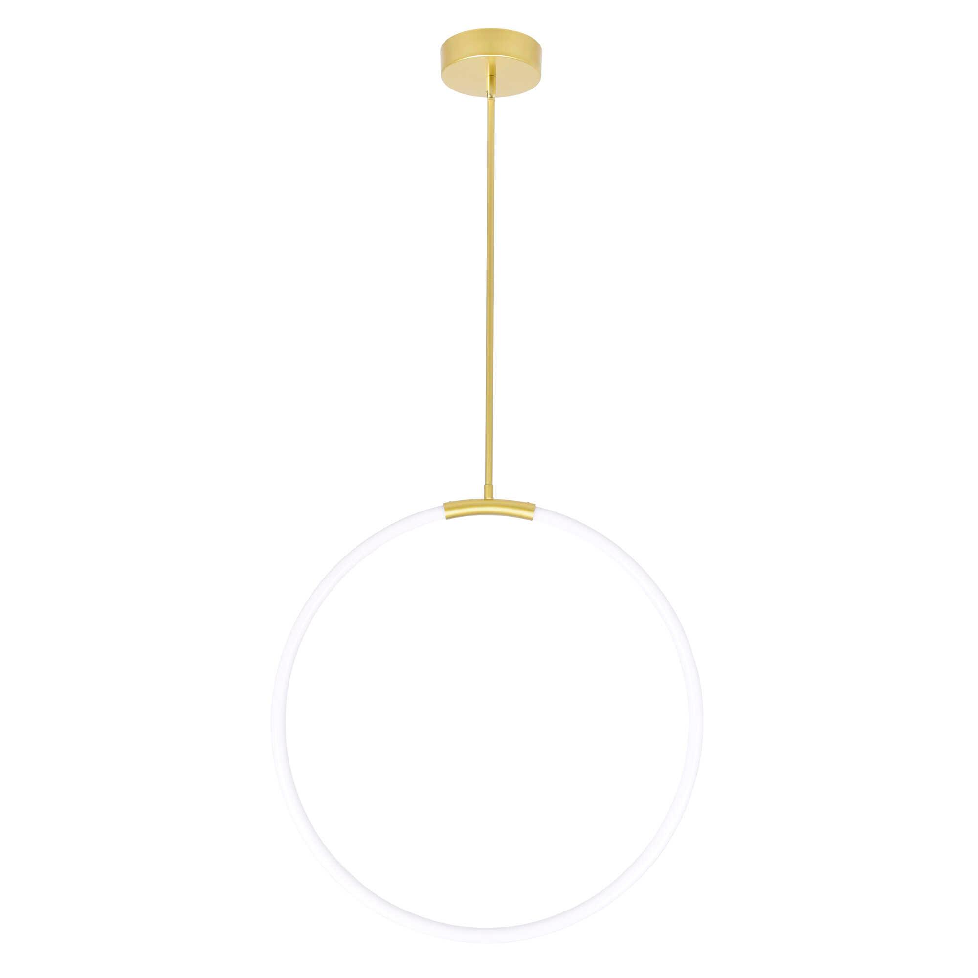CWI Lighting Hoops Satin Gold Round Pendant