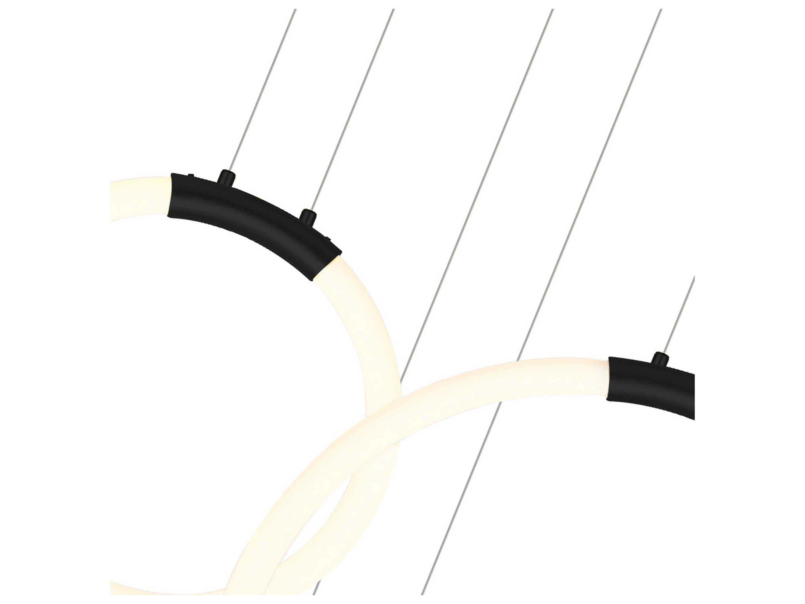 CWI Lighting Hoops Black Round Pendant