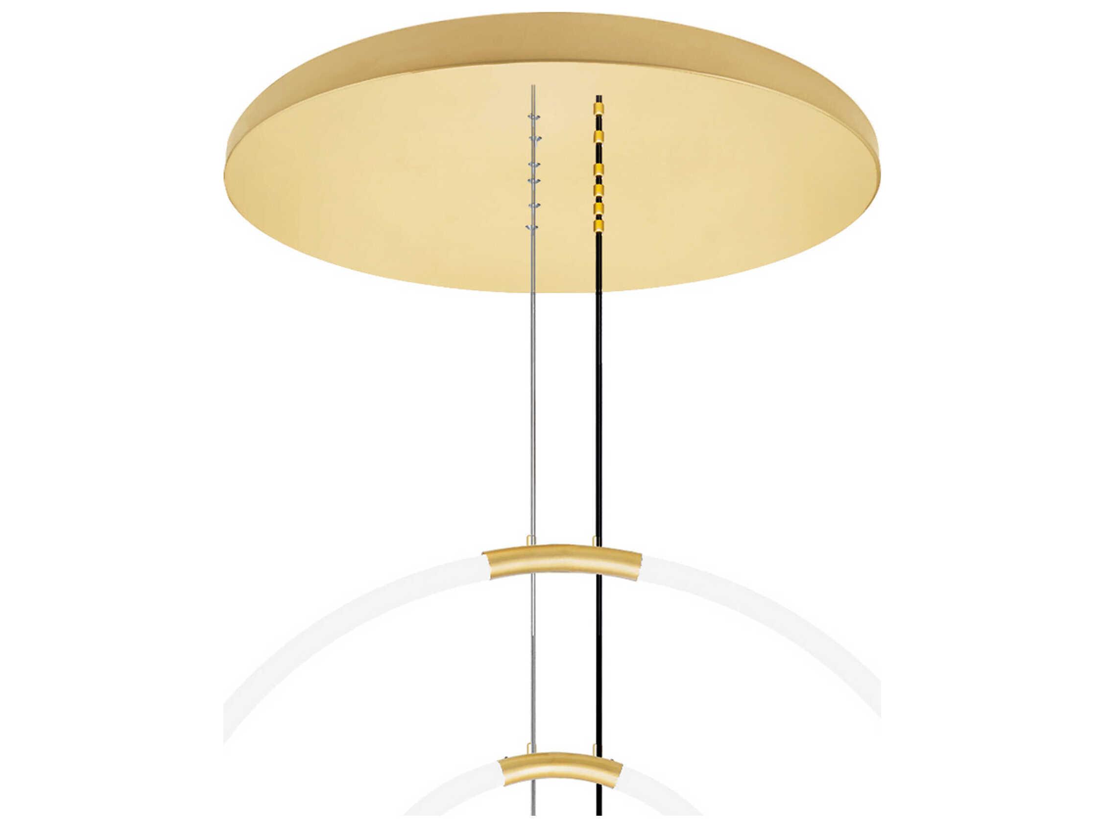 CWI Lighting Hoops Satin Gold Round Pendant