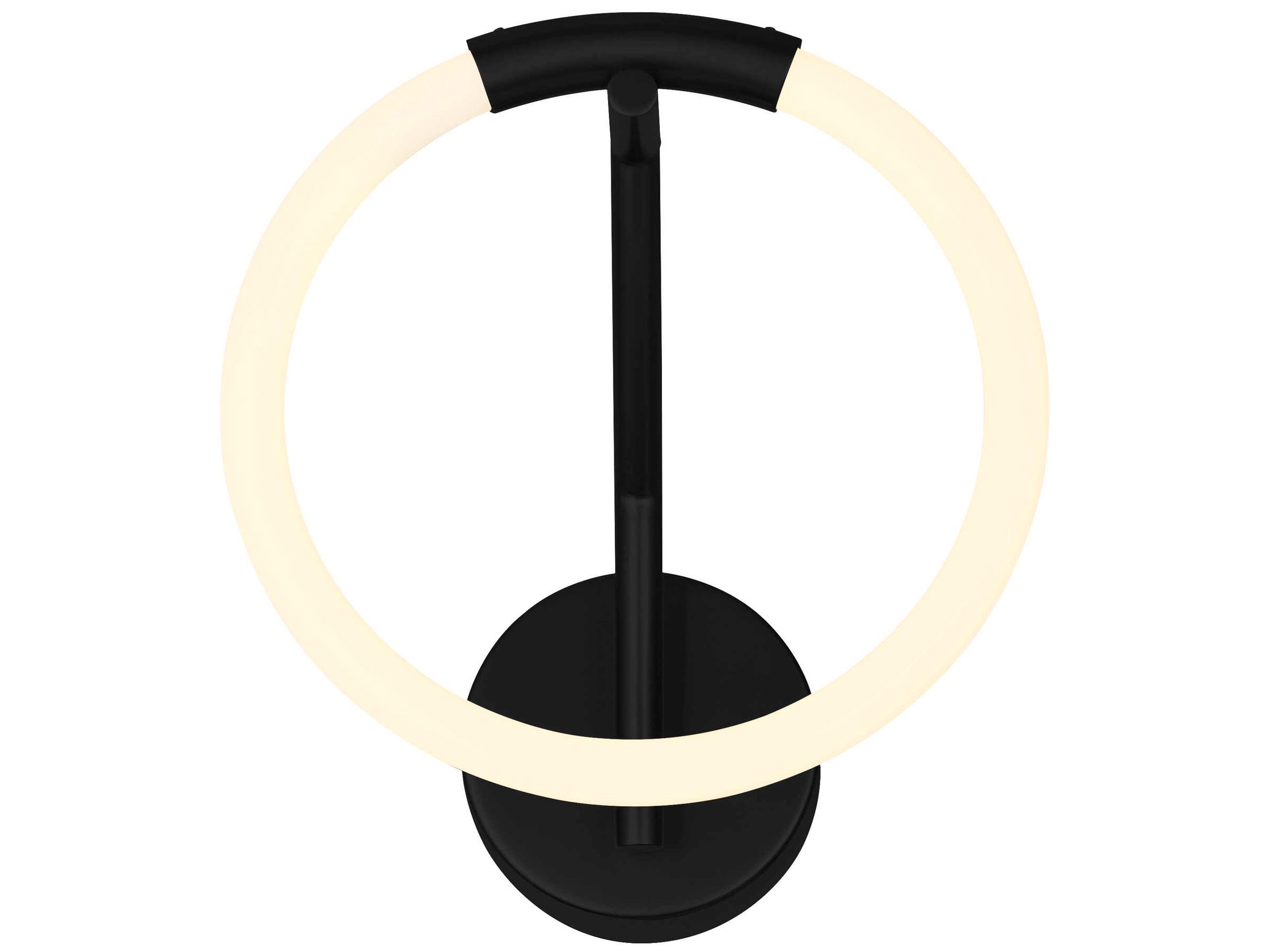 CWI Lighting Hoops Black Wall Sconce