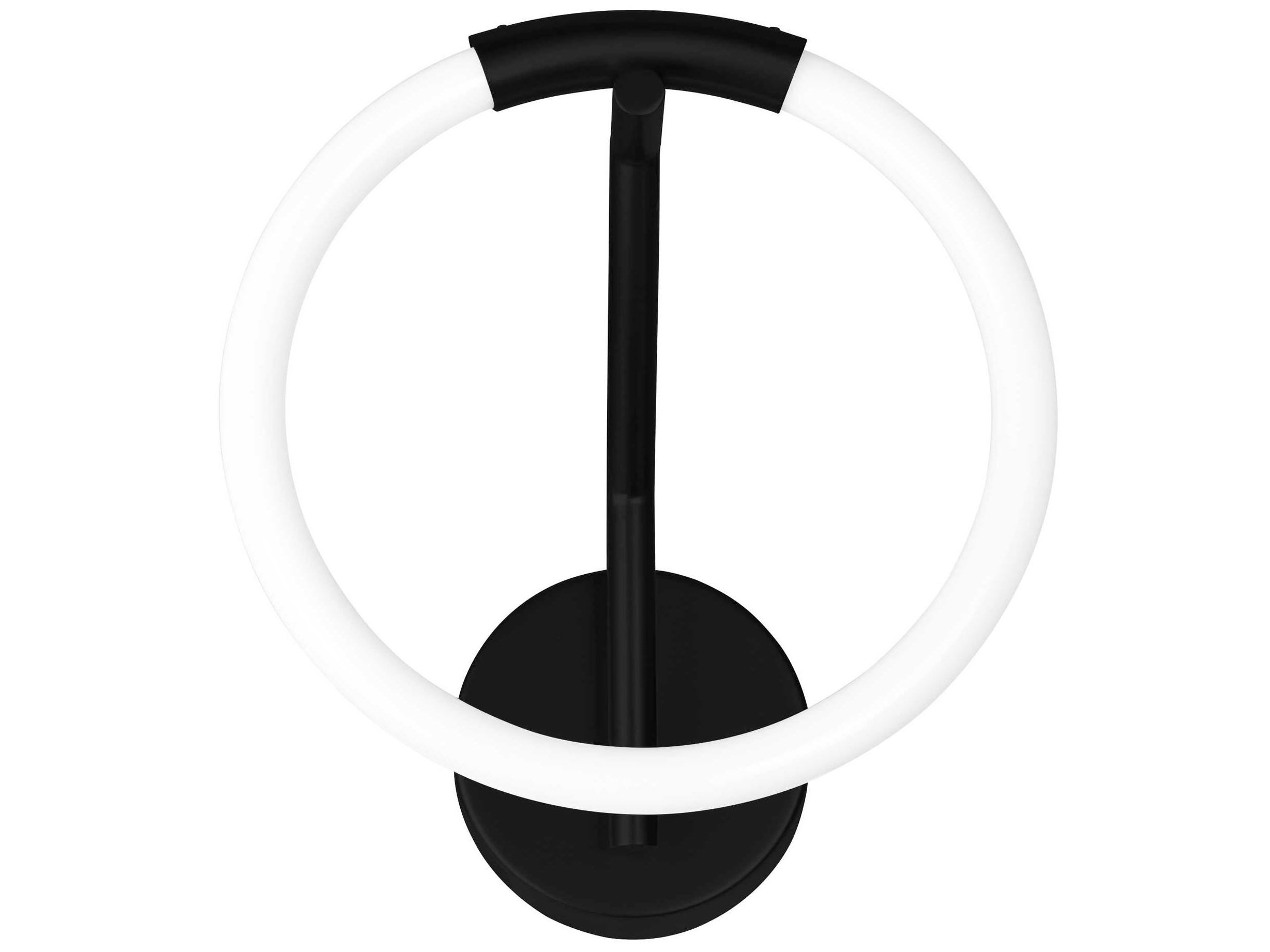 CWI Lighting Hoops Black Wall Sconce