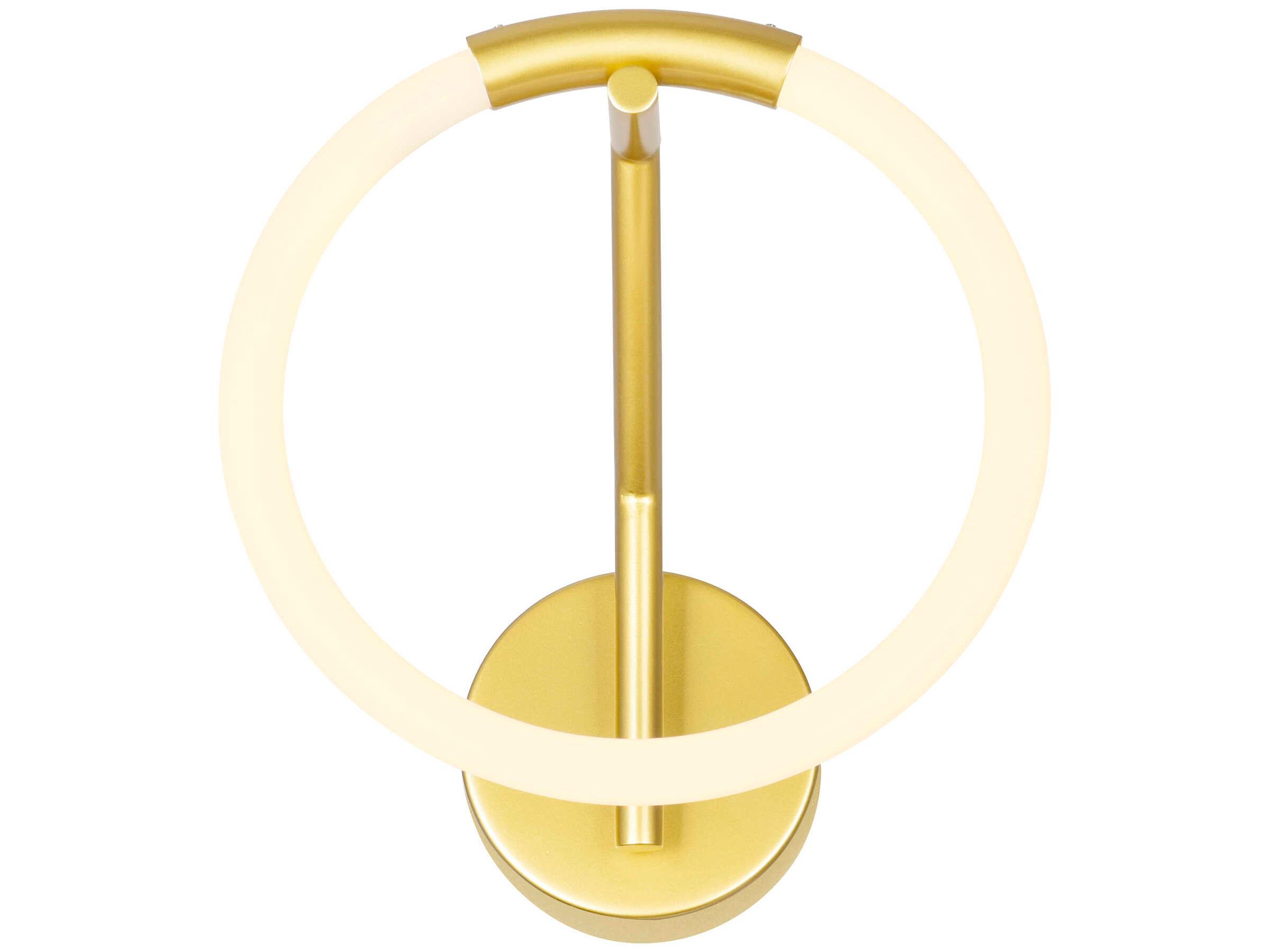 CWI Lighting Hoops Satin Gold Wall Sconce