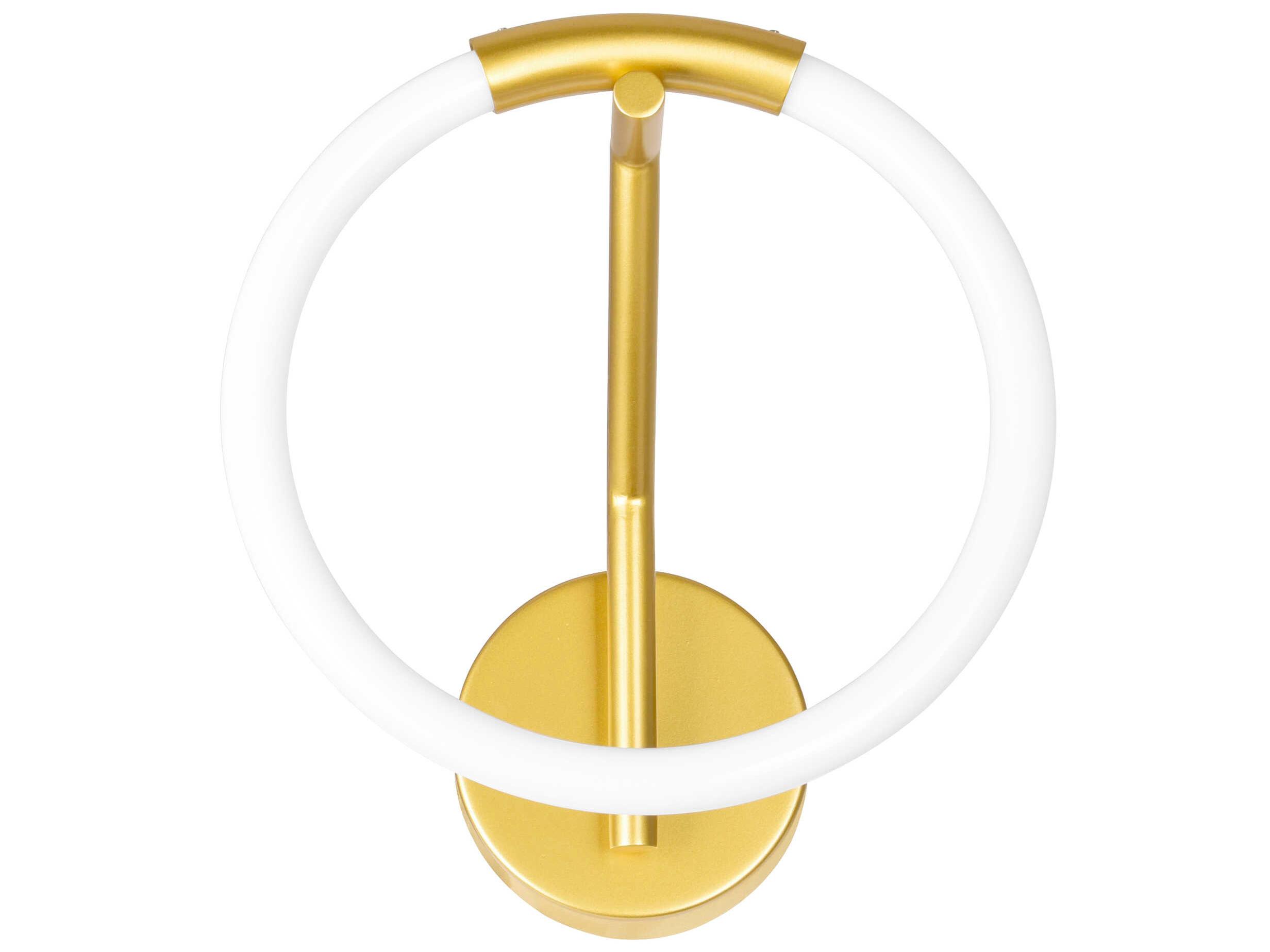 CWI Lighting Hoops Satin Gold Wall Sconce