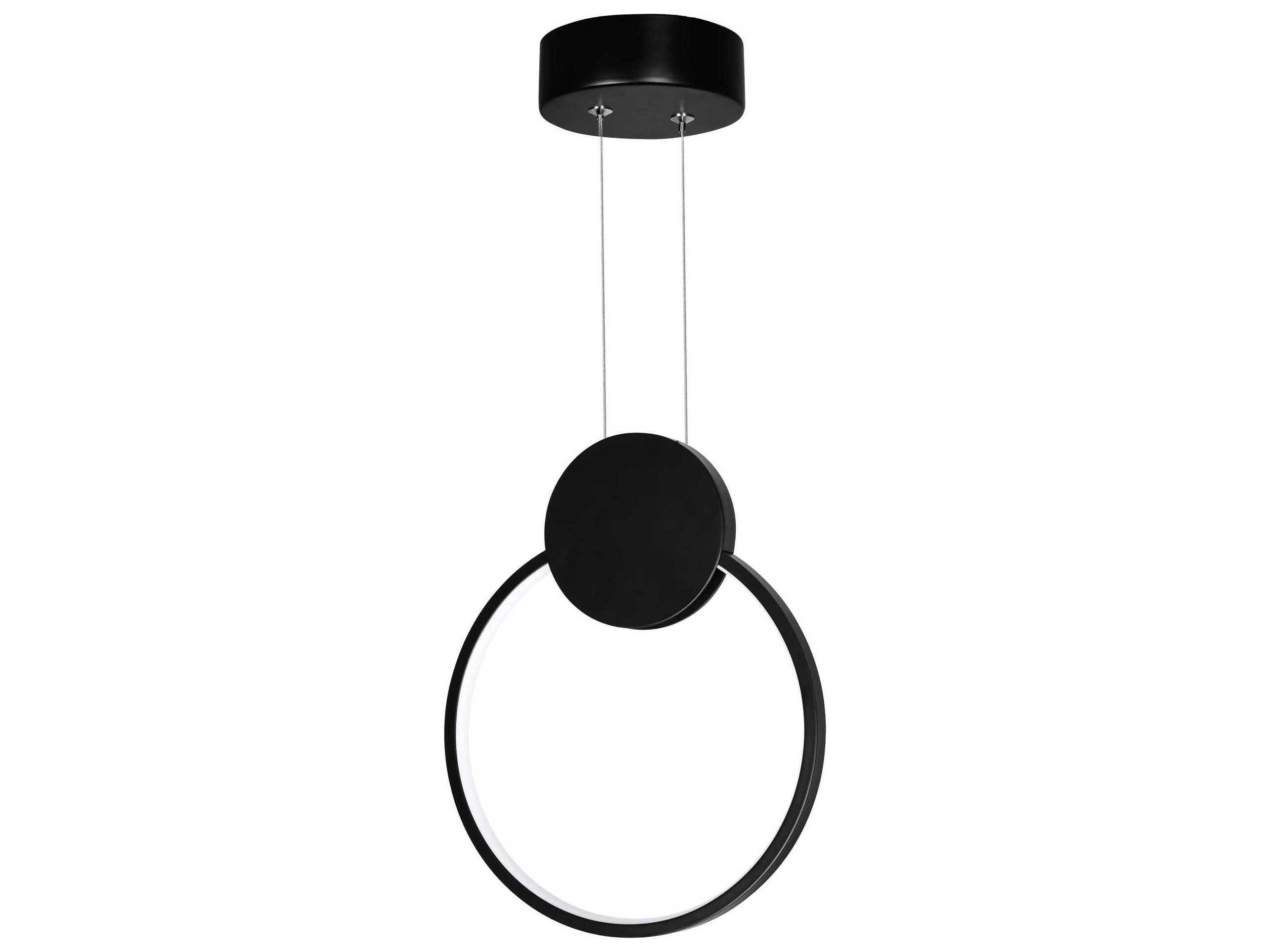 CWI Lighting Pulley Black Geometric Round Mini Pendant
