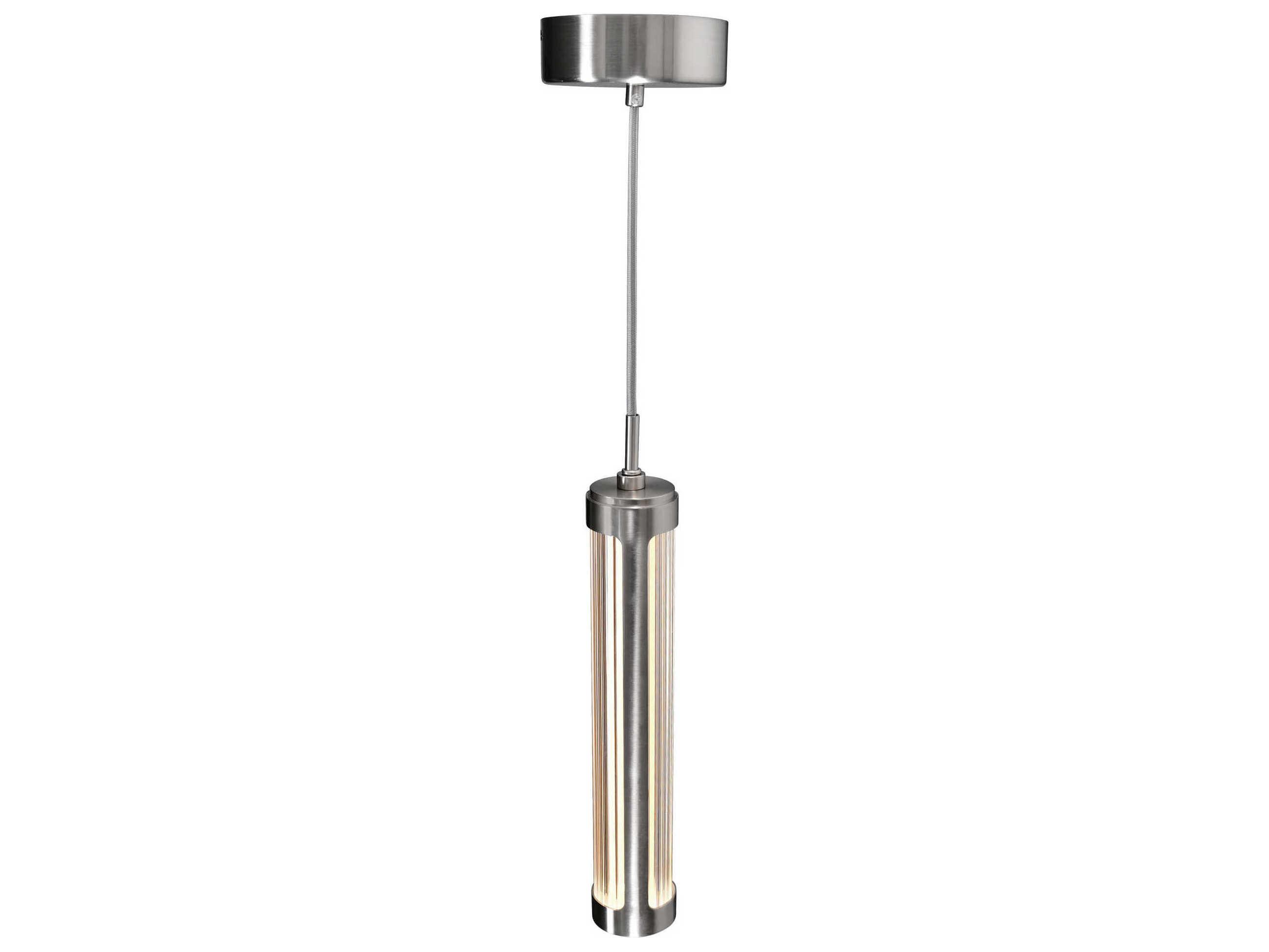 CWI Lighting Neva Satin Nickel Cylinder Mini Pendant