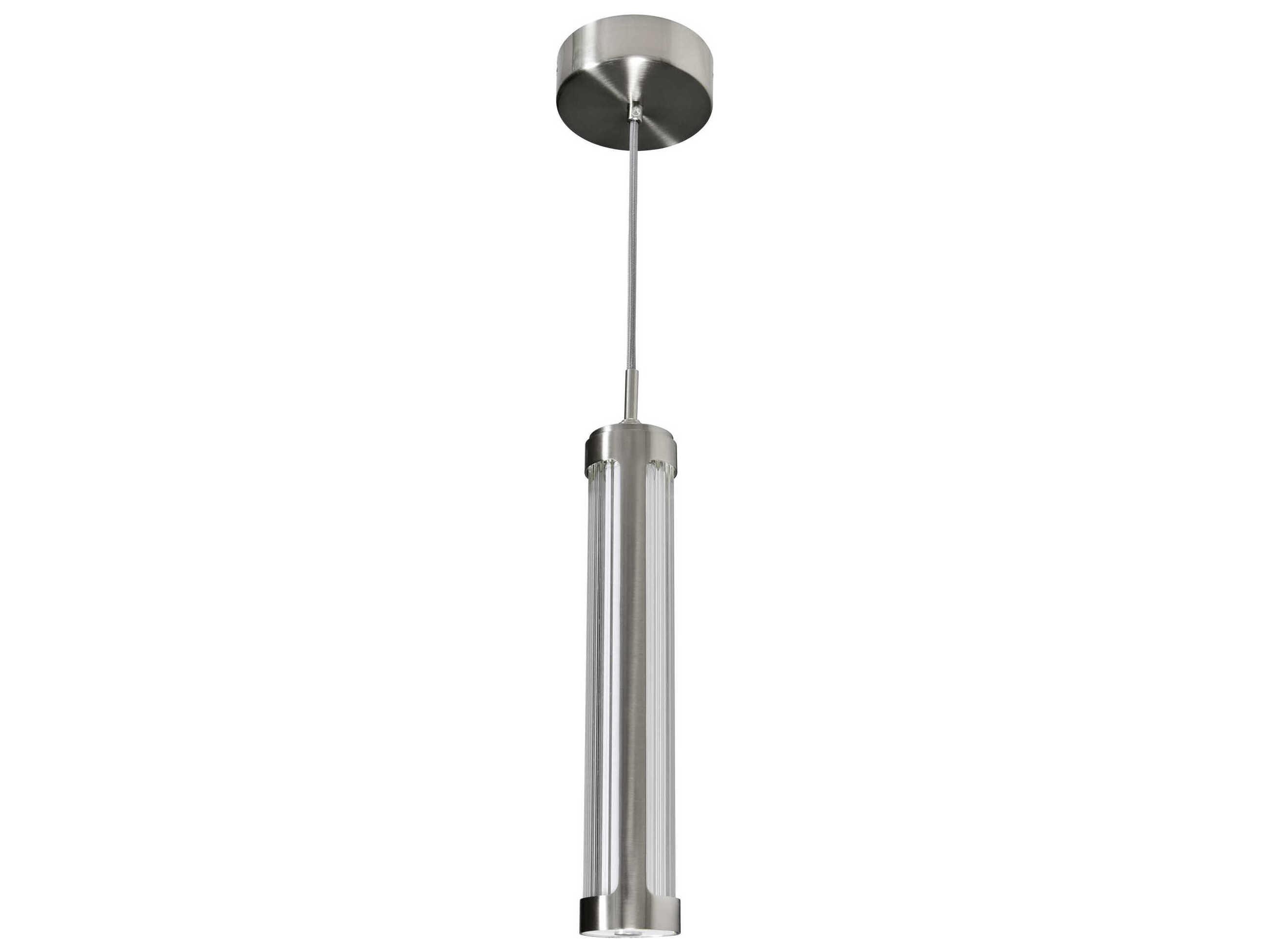 CWI Lighting Neva Satin Nickel Cylinder Mini Pendant