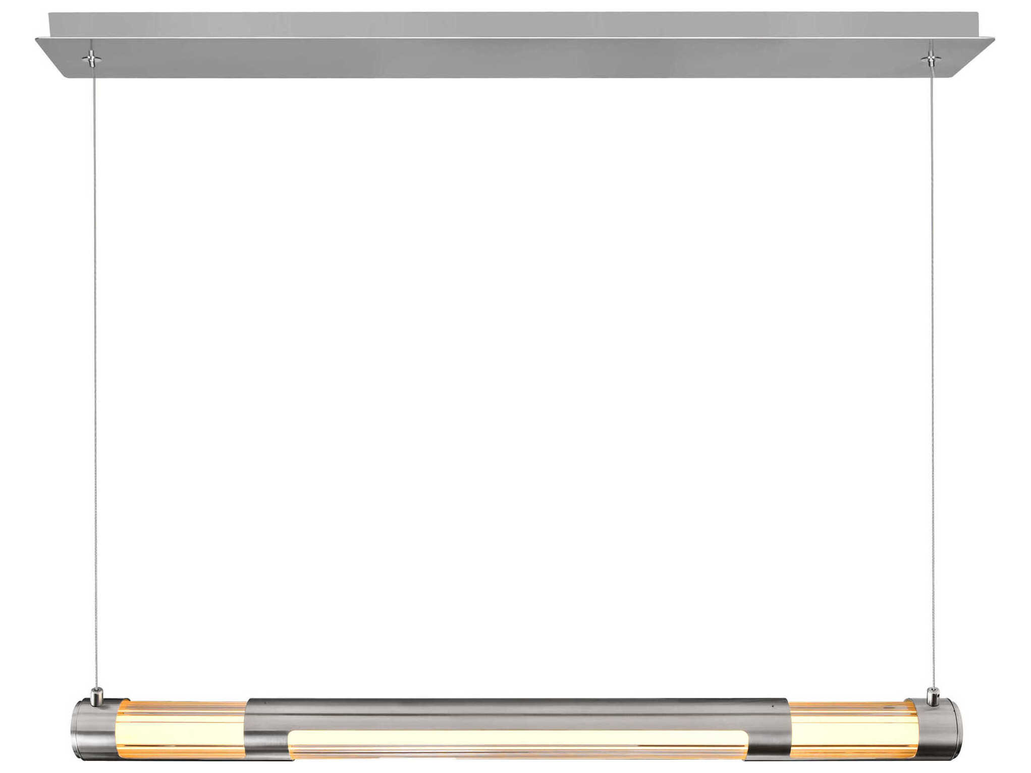 CWI Lighting Neva Satin Nickel Linear Island Pendant