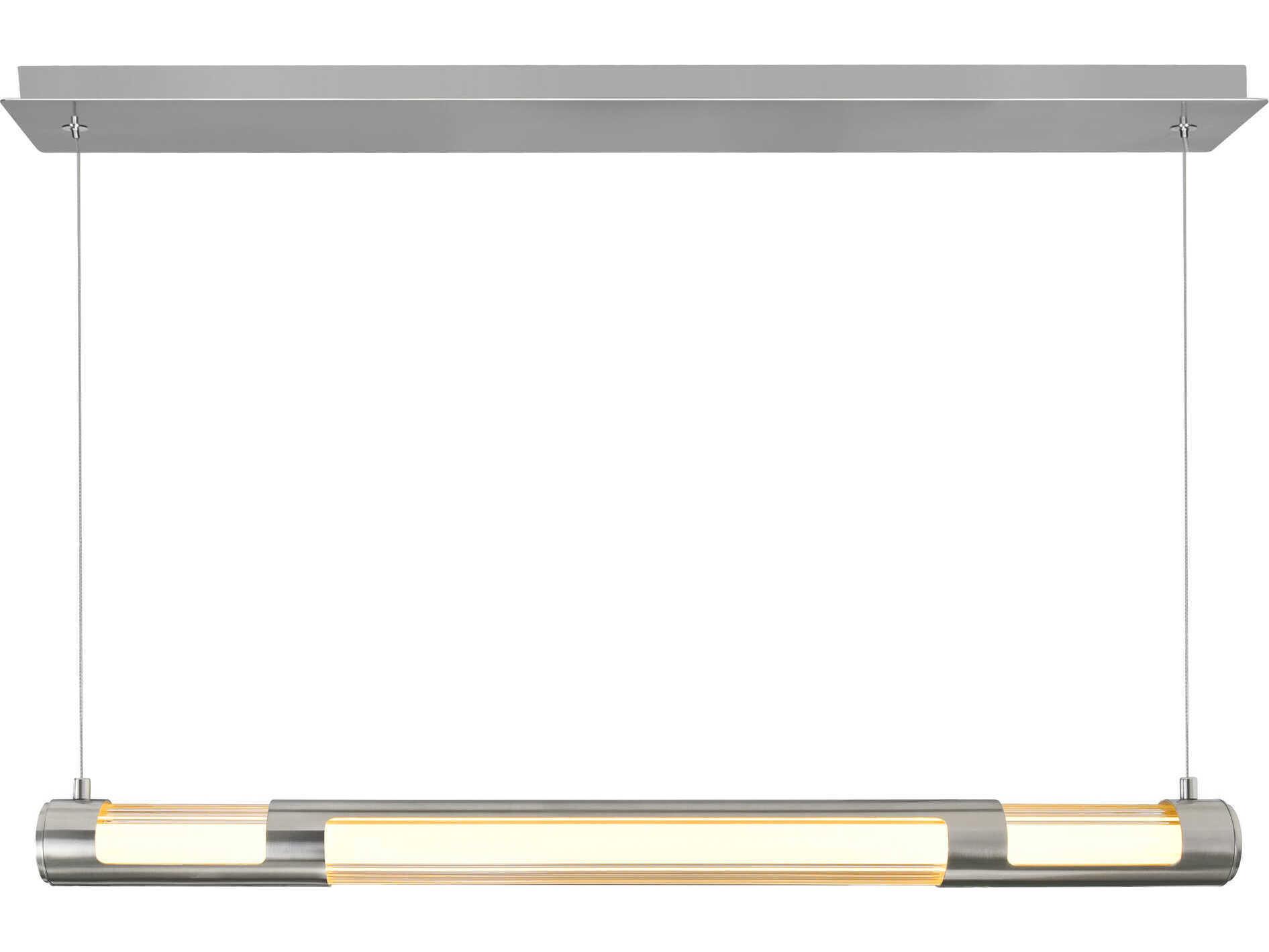 CWI Lighting Neva Satin Nickel Linear Island Pendant