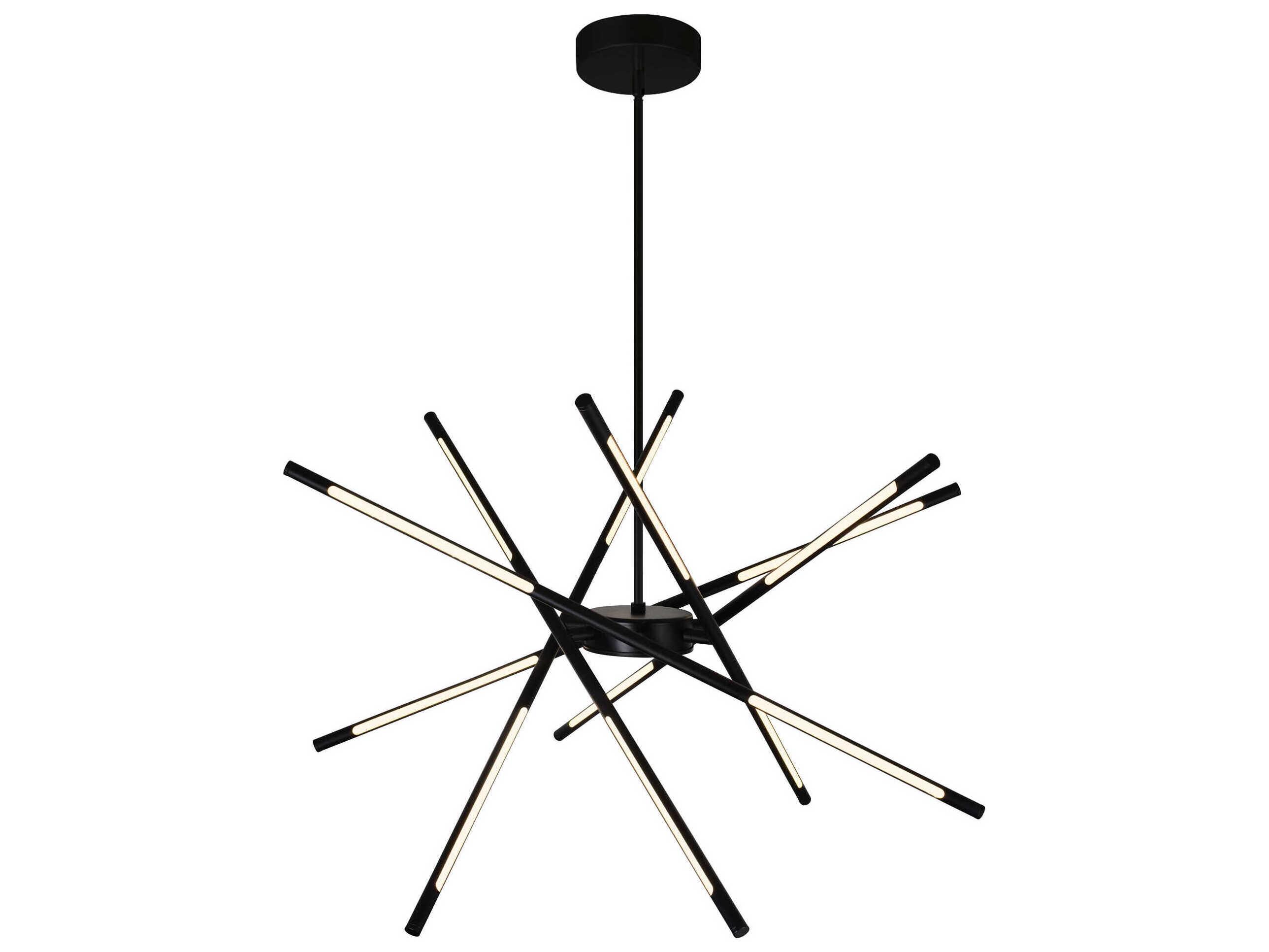 CWI Lighting Oskil Black Sputnik Pendant