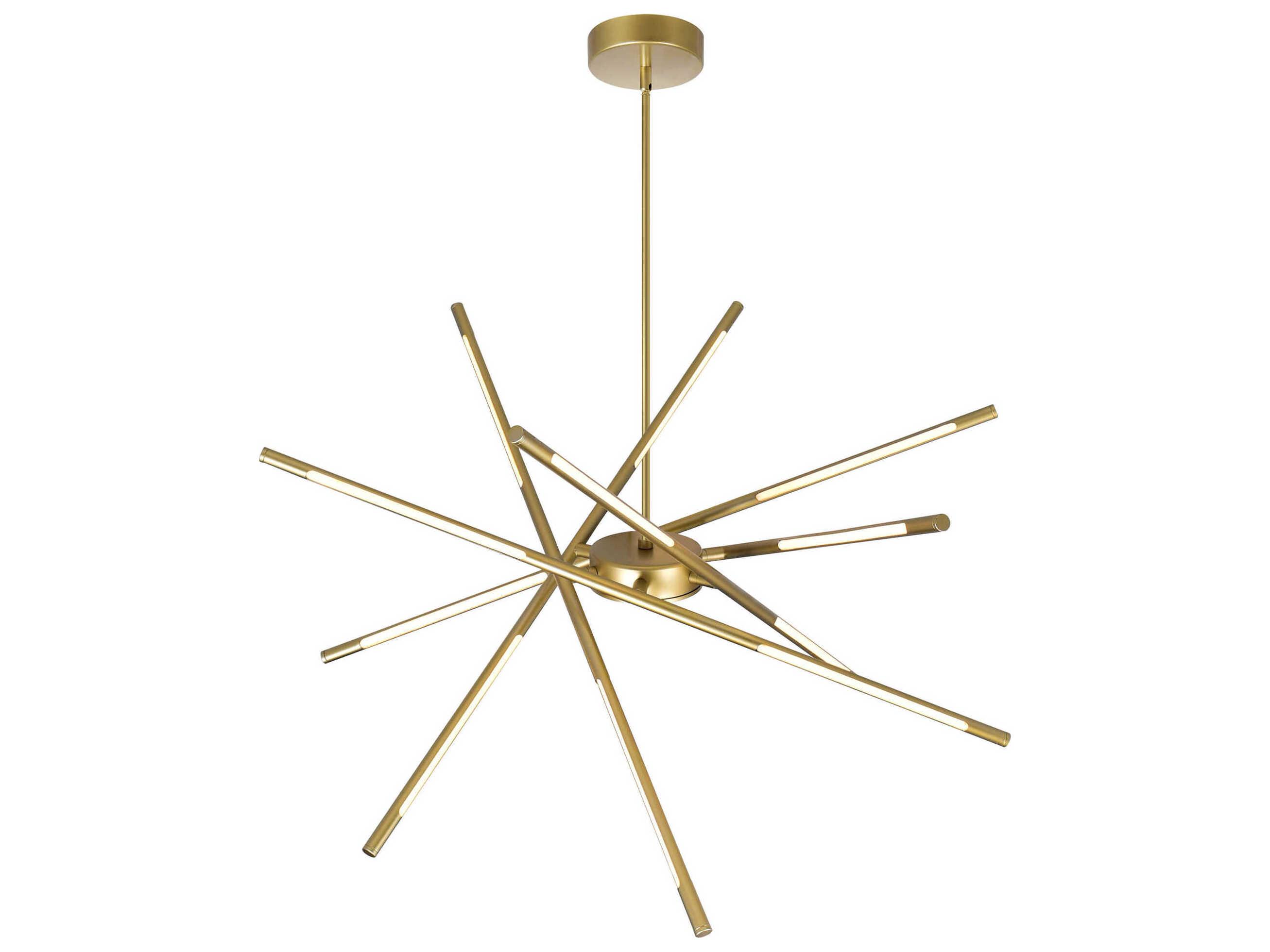 CWI Lighting Oskil Satin Gold Sputnik Pendant