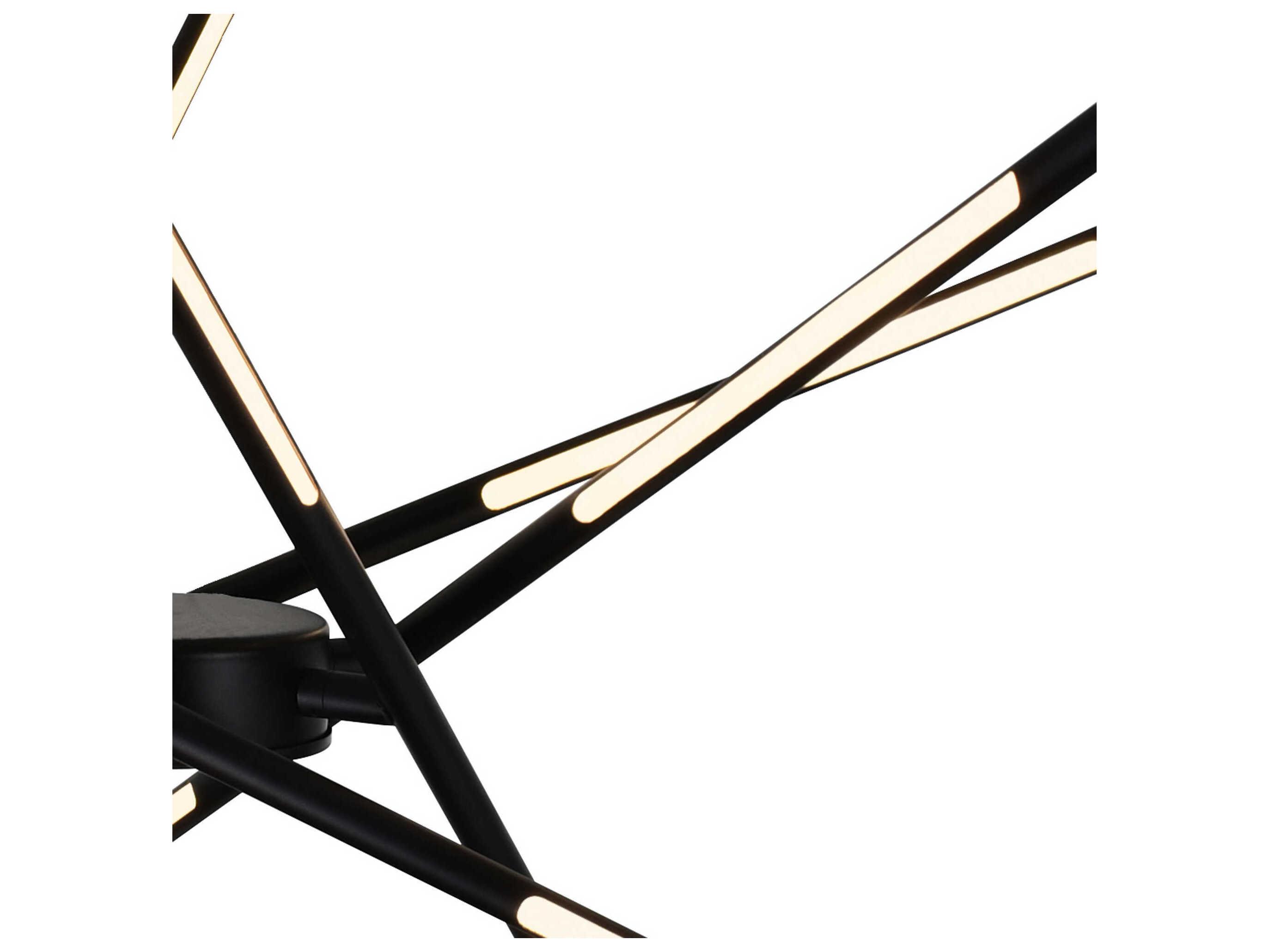 CWI Lighting Oskil Black Sputnik Pendant