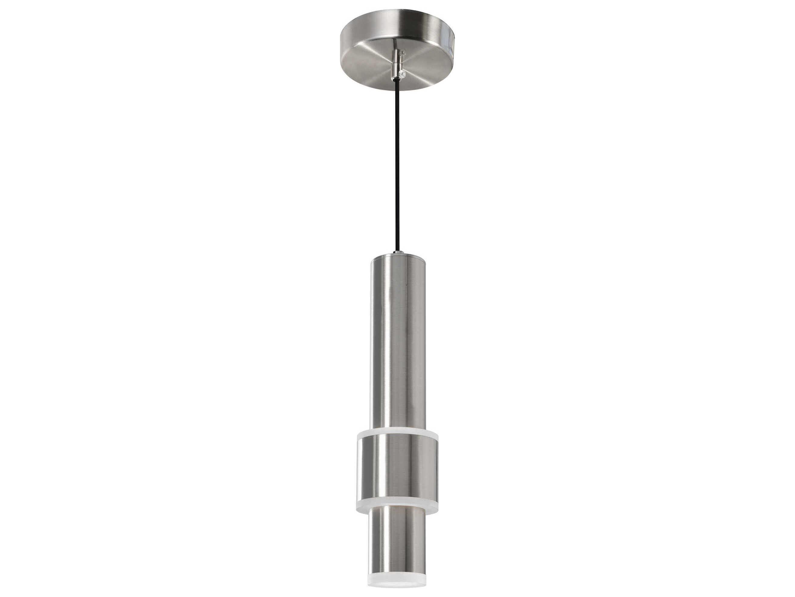 CWI Lighting Lena Satin Nickel Cylinder Mini Pendant