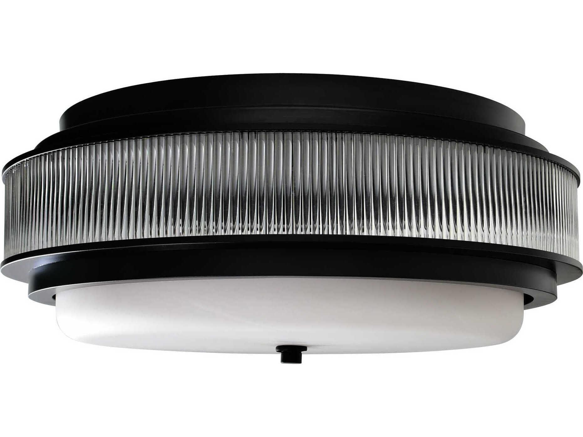 CWI Lighting Valdivia 4-Light Black Flush Mount