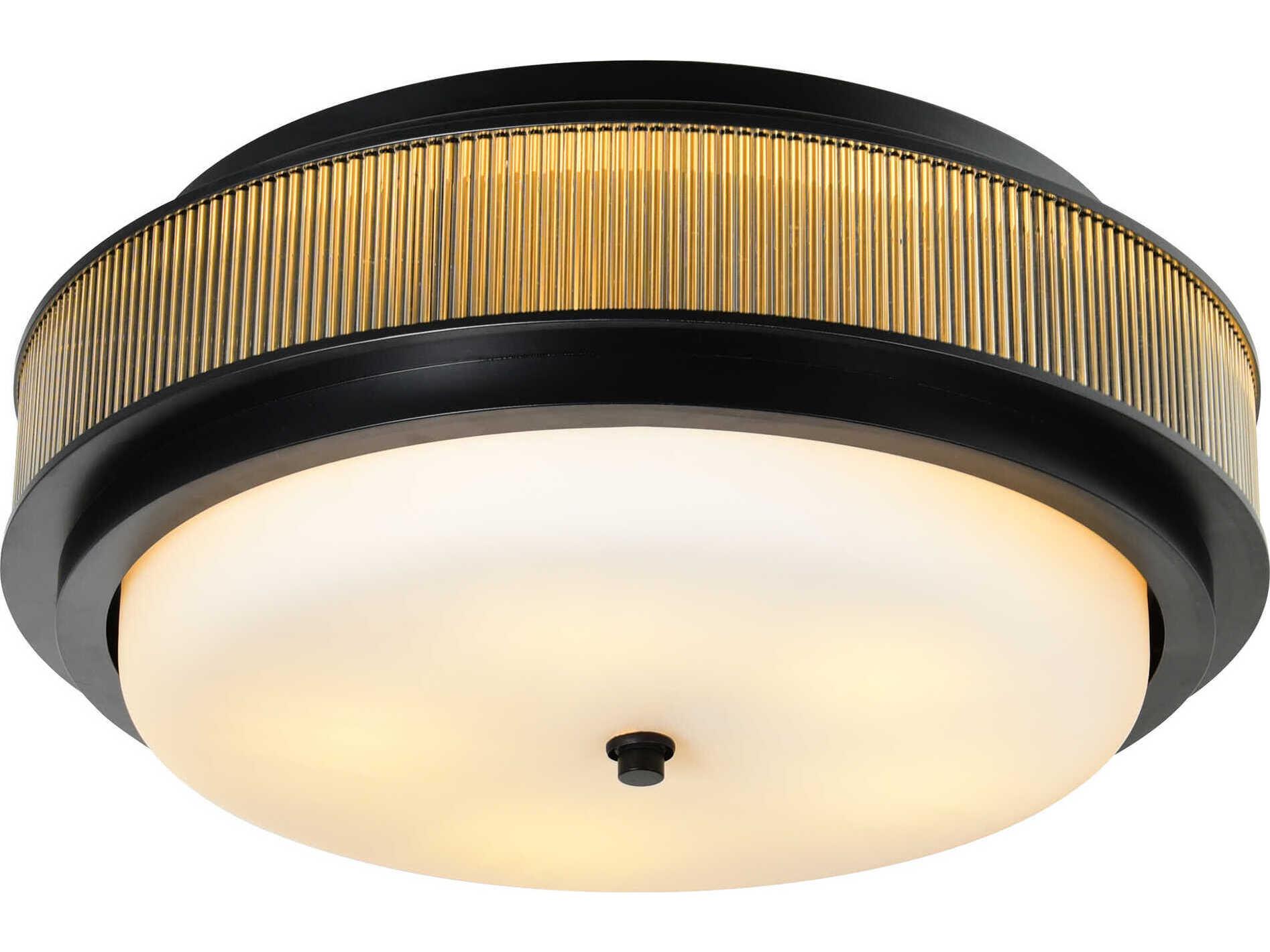 CWI Lighting Valdivia 4-Light Black Flush Mount