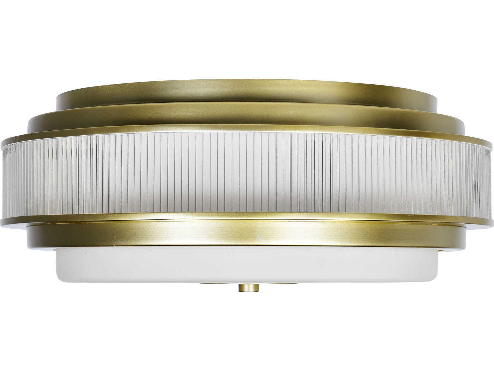 CWI Lighting Valdivia 4-Light Satin Gold Flush Mount