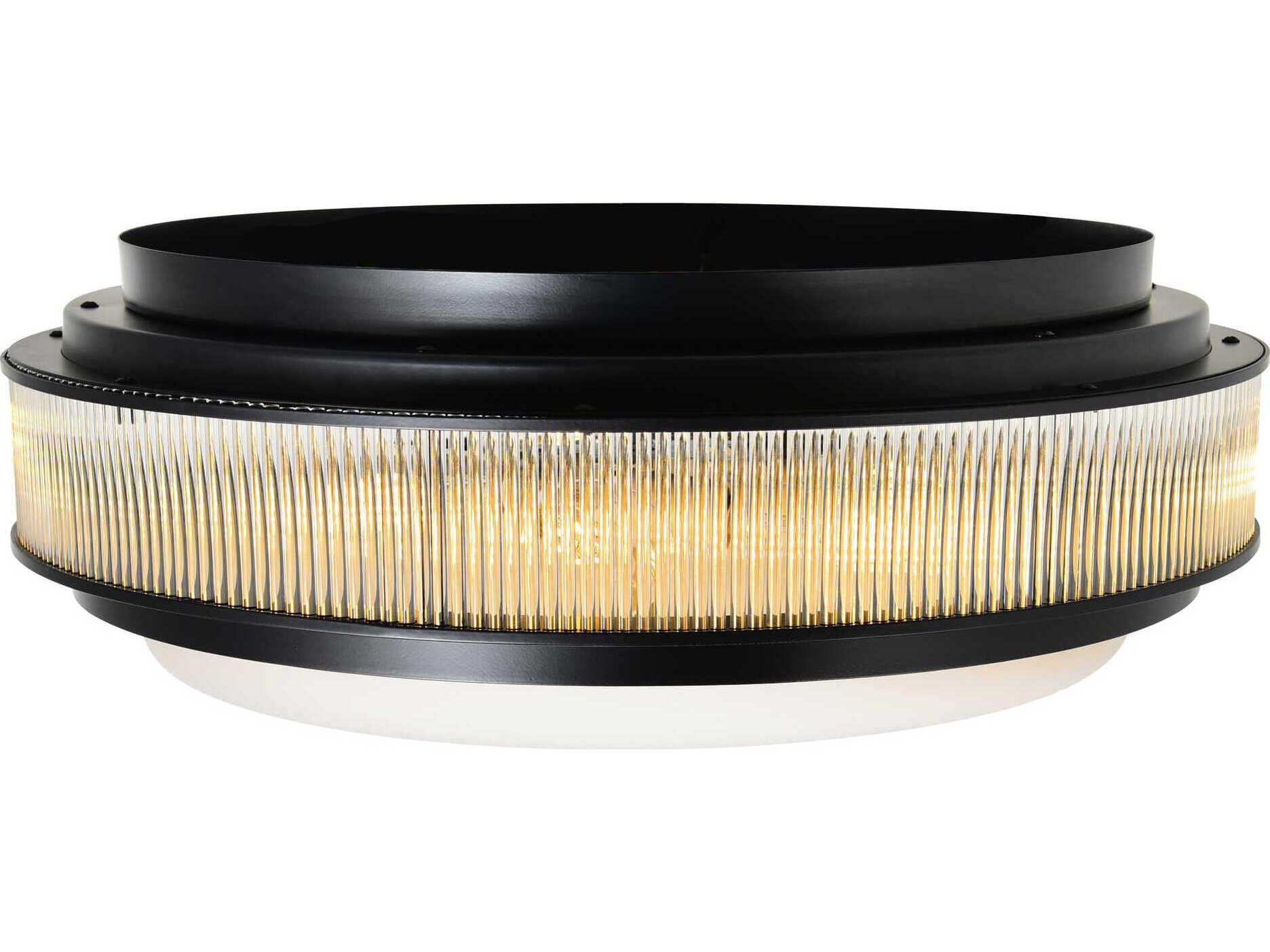 CWI Lighting Valdivia 5-Light Black Flush Mount