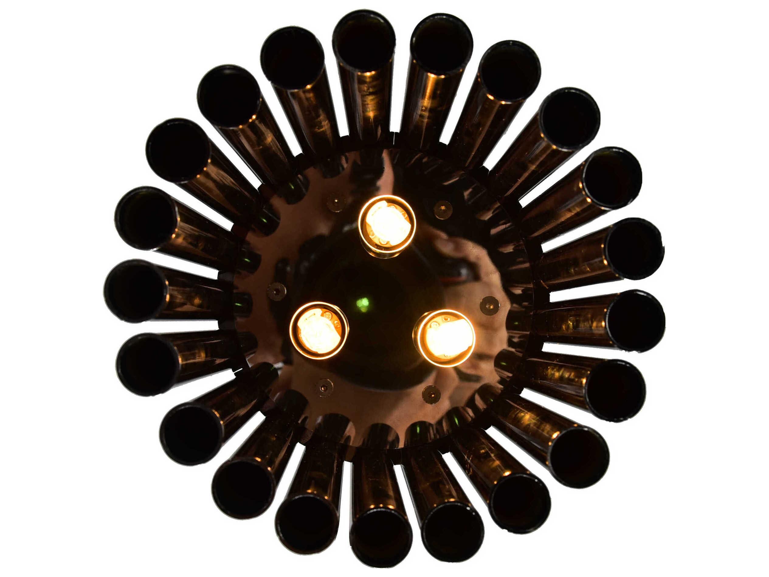 CWI Lighting Fermont 6-Light Satin Nickel Pearl Black Cylinder Mini Pendant