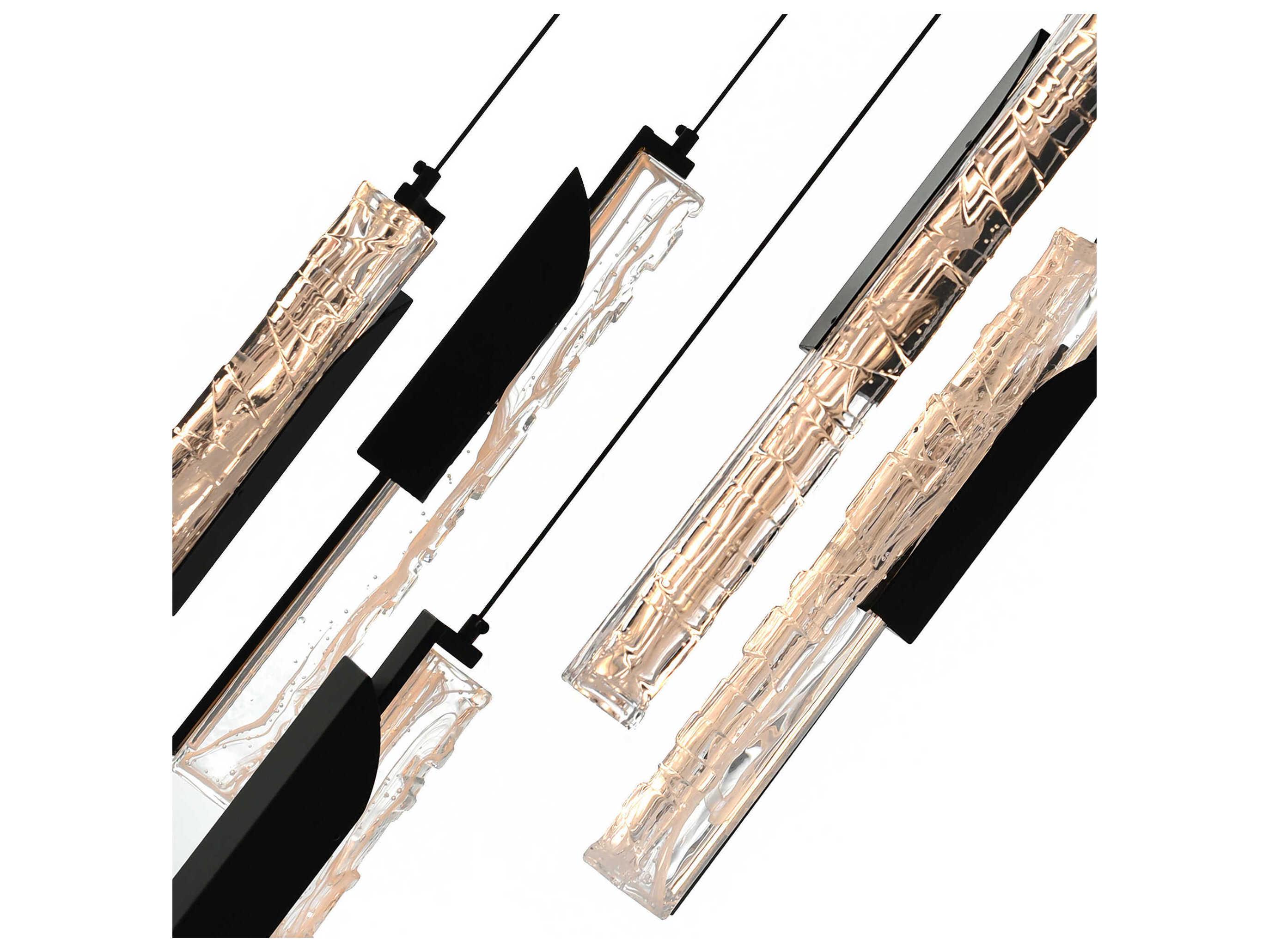 CWI Lighting Valira Black Linear Mini Pendant