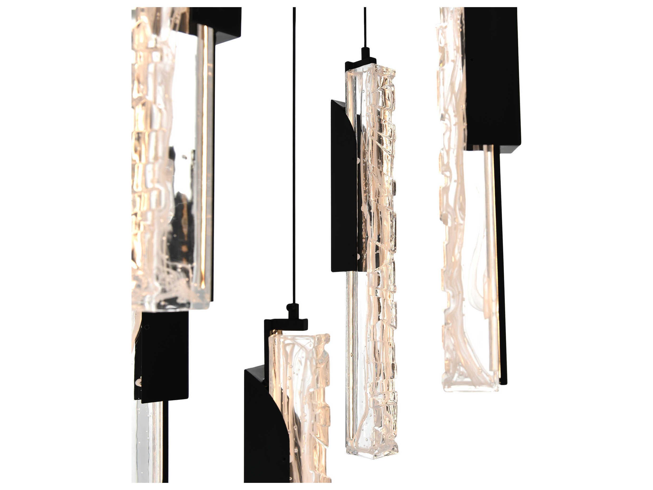 CWI Lighting Valira Black Linear Mini Pendant