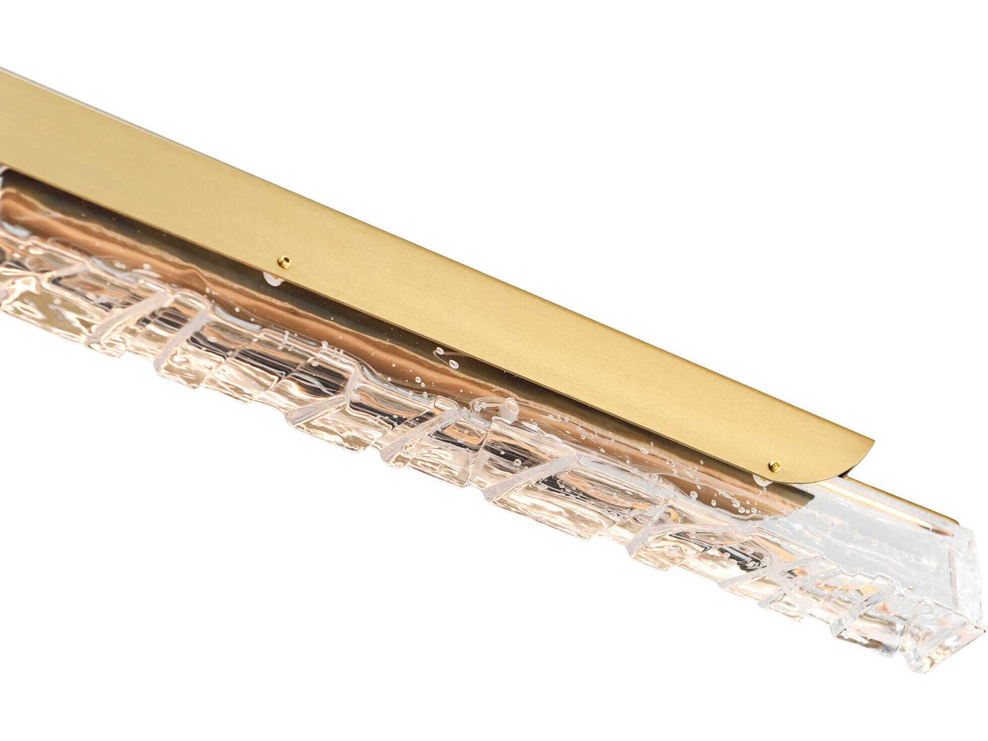 CWI Lighting Valira Brass Linear Island Pendant