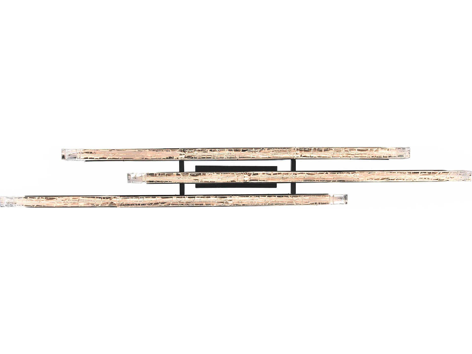 CWI Lighting Valira Black Linear Island Pendant