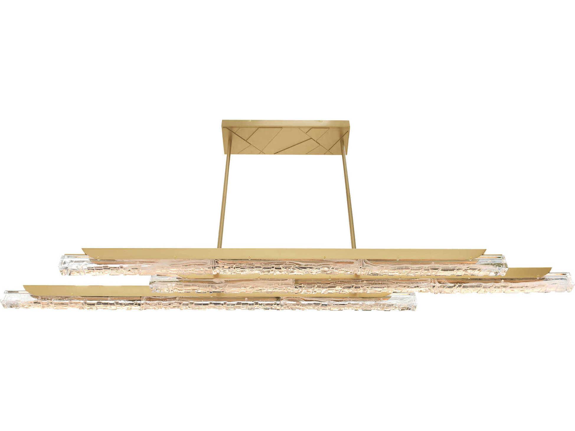 CWI Lighting Valira Brass Linear Island Pendant