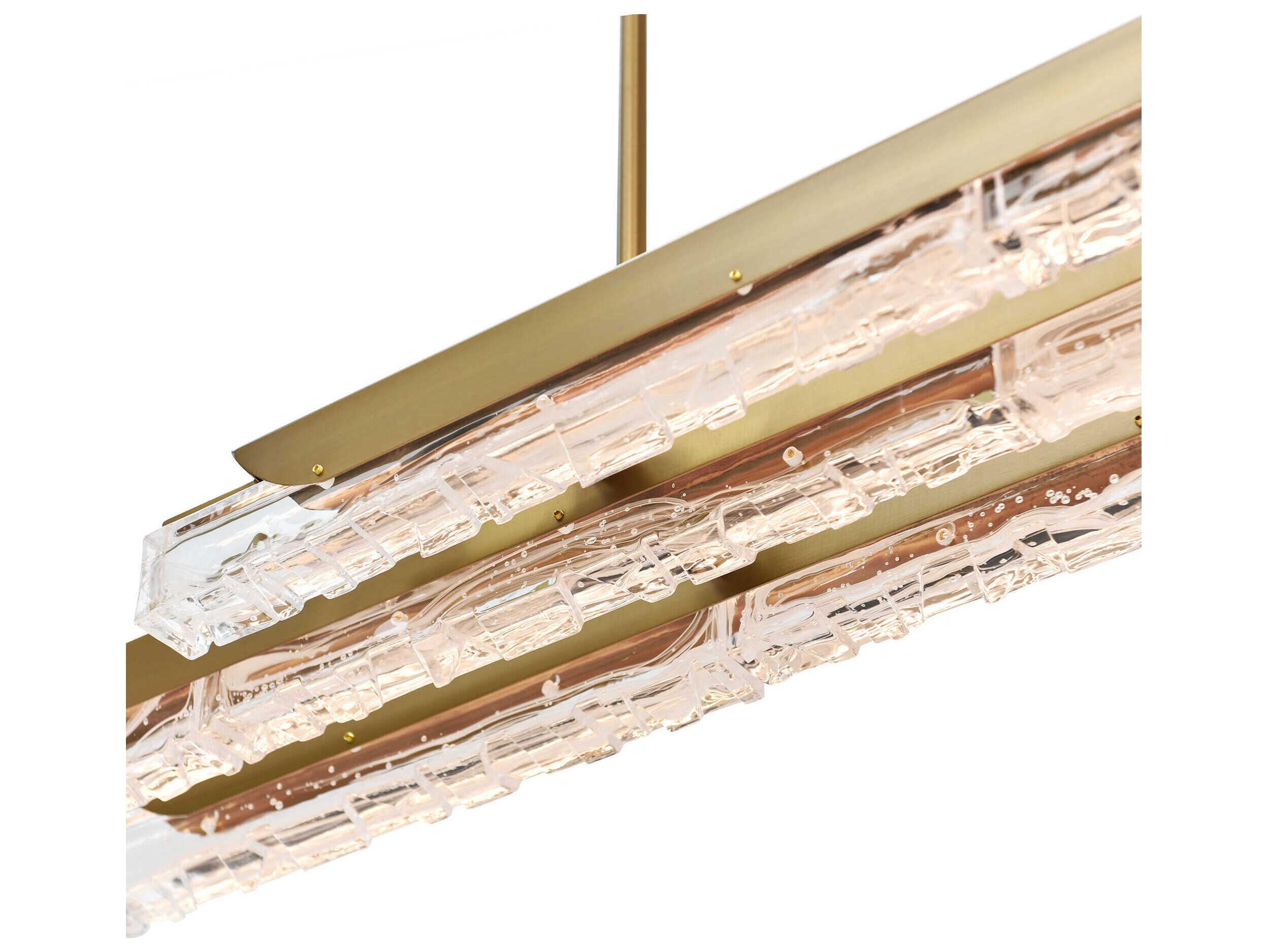 CWI Lighting Valira Brass Linear Island Pendant