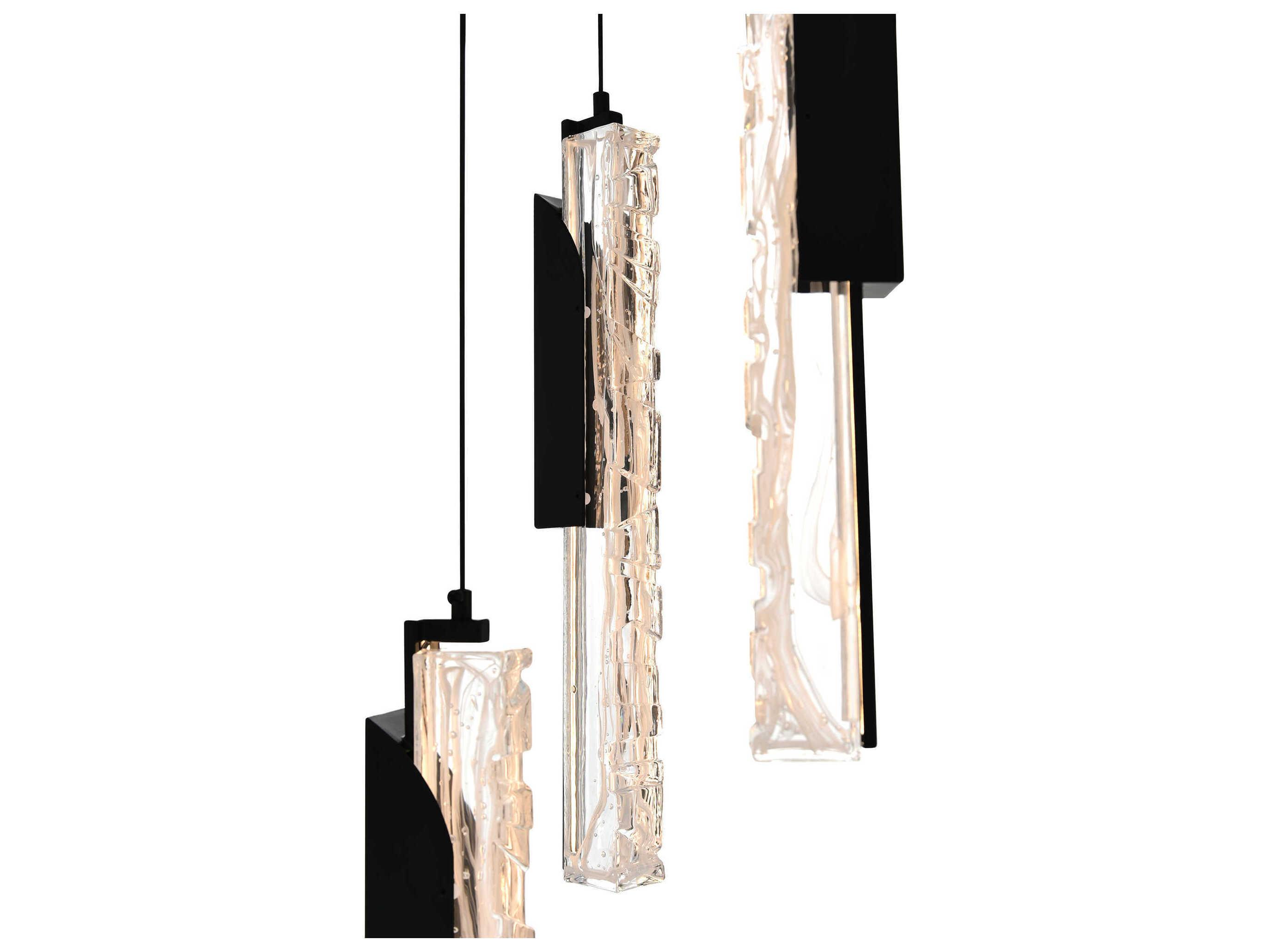 CWI Lighting Valira Black Linear Mini Pendant