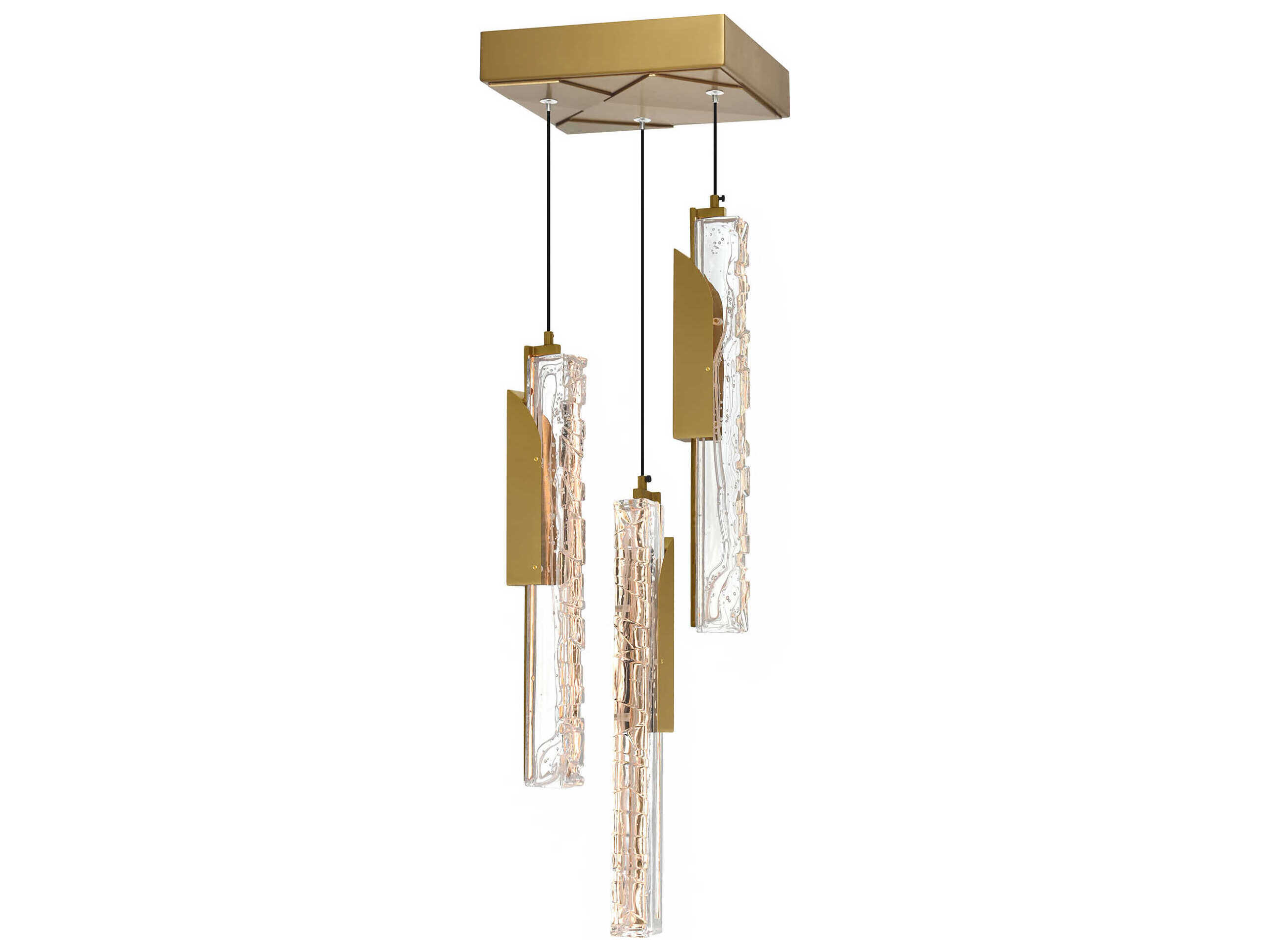 CWI Lighting Valira Brass Linear Mini Pendant