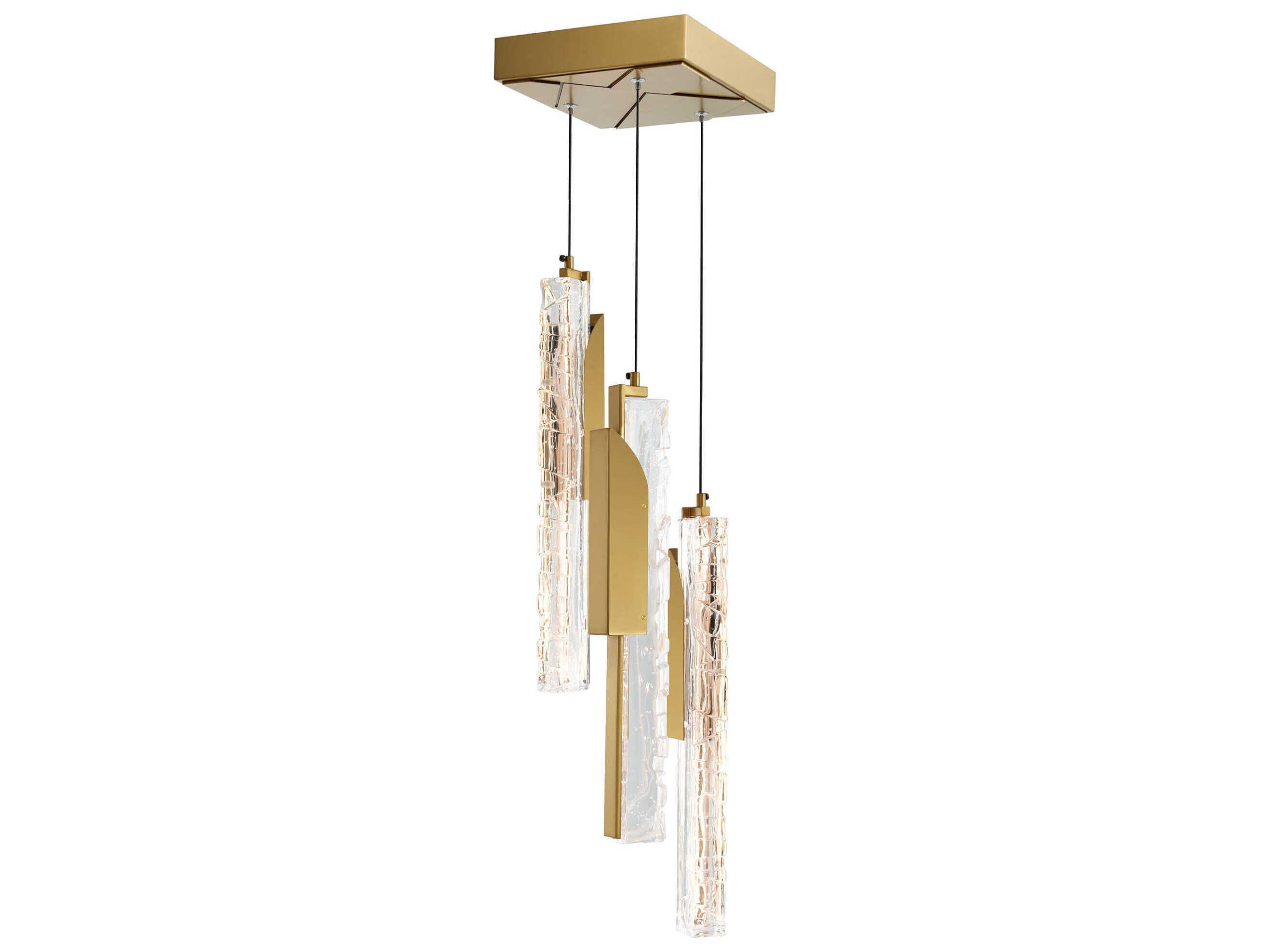 CWI Lighting Valira Brass Linear Mini Pendant