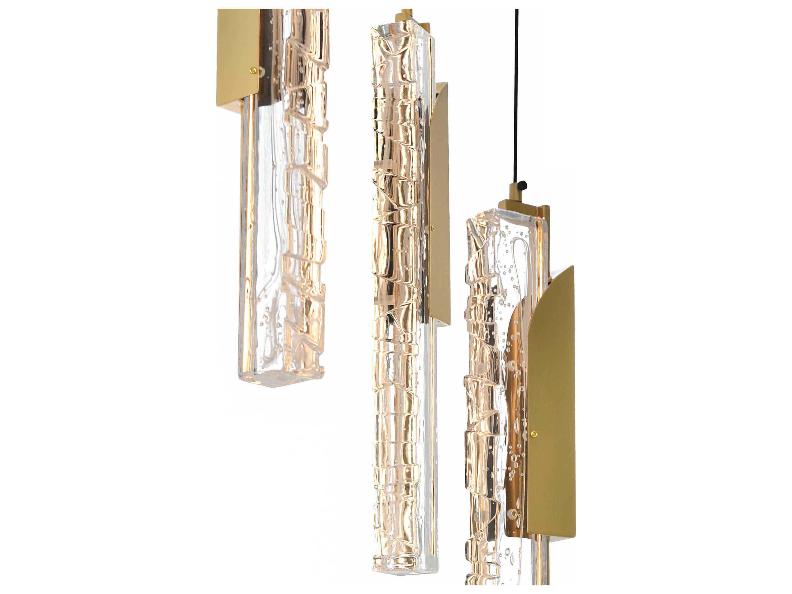 CWI Lighting Valira Brass Linear Mini Pendant