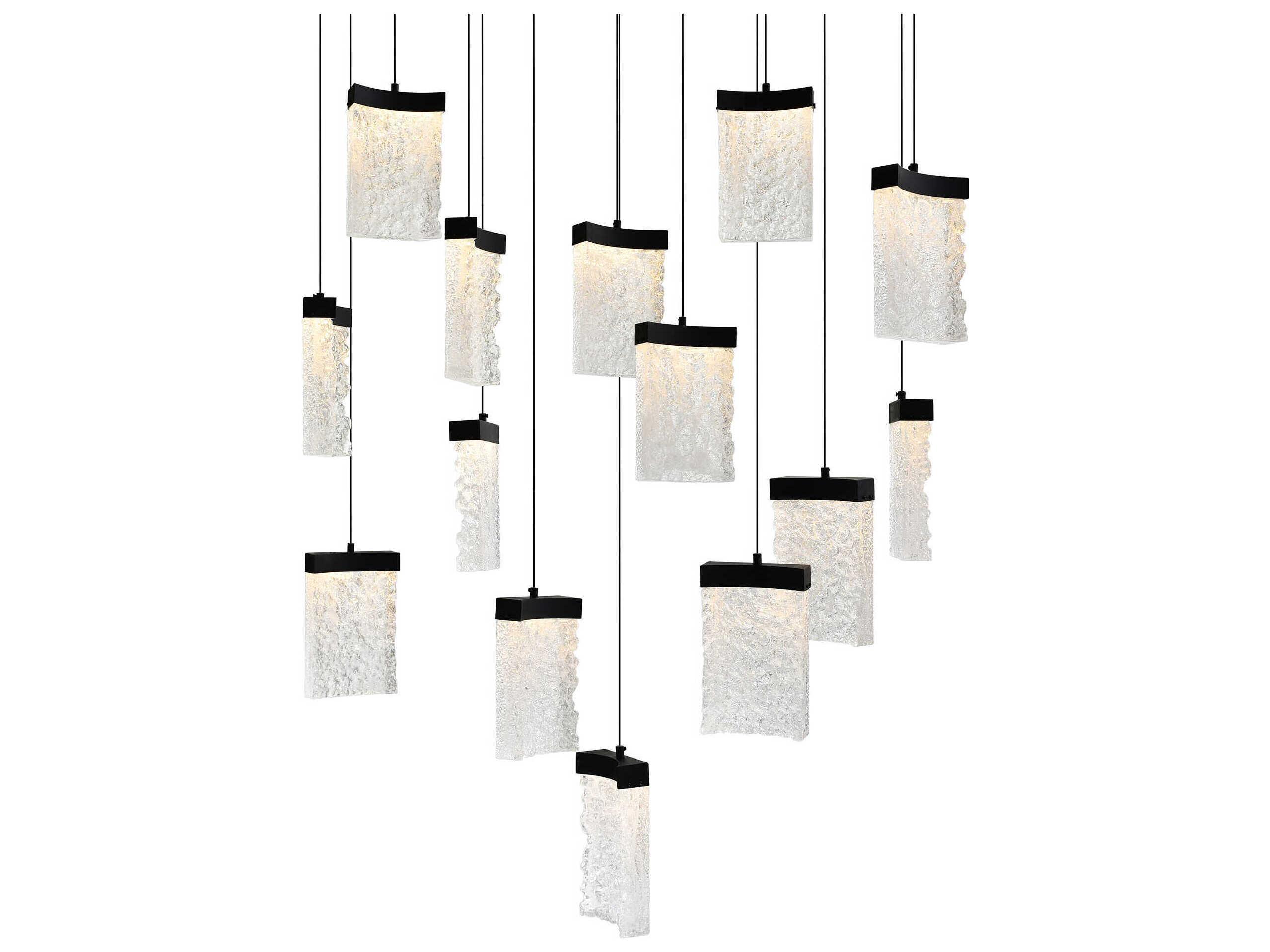 CWI Lighting Lava Black Island Pendant