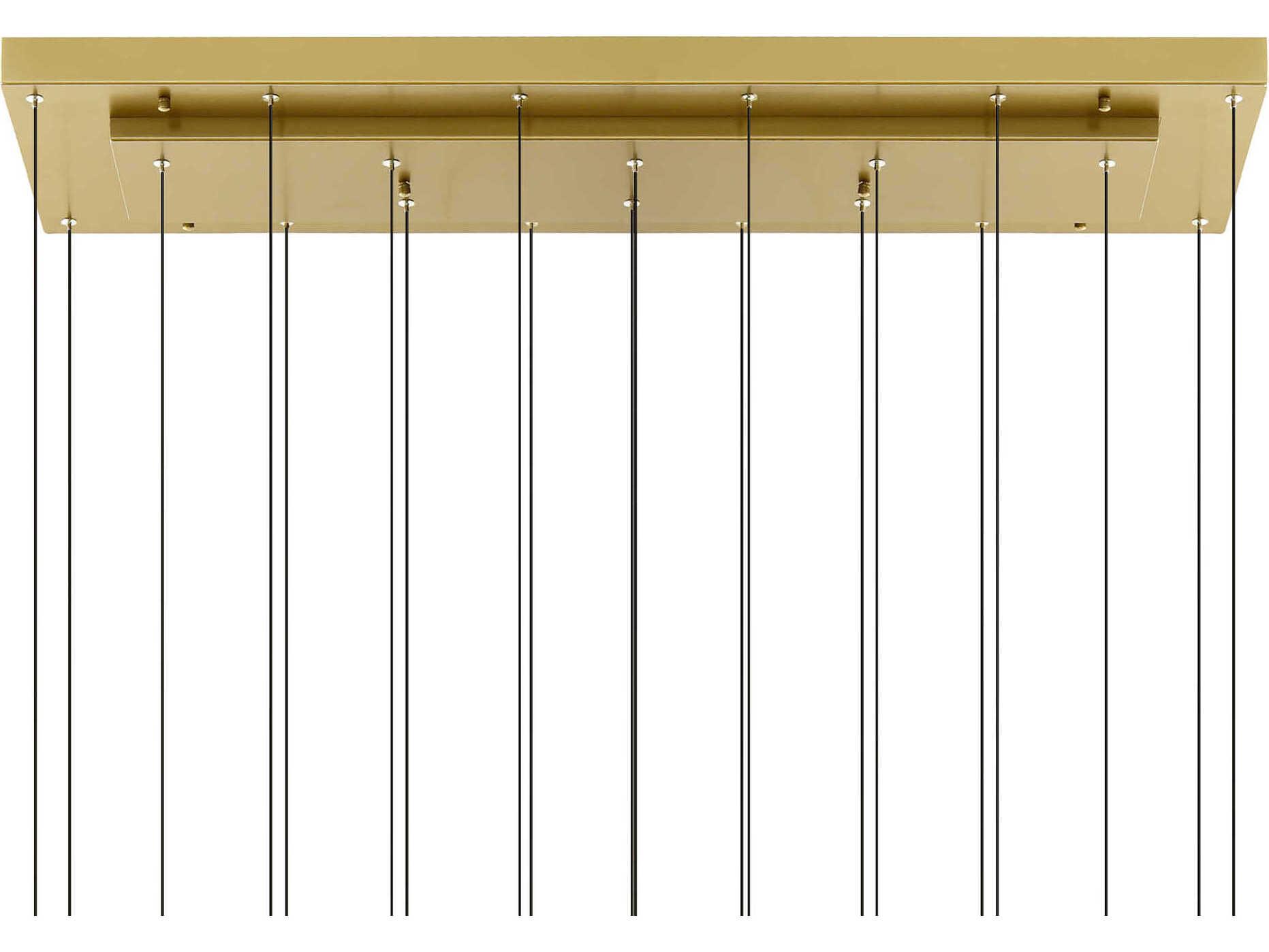 CWI Lighting Stagger Brass Linear Island Pendant