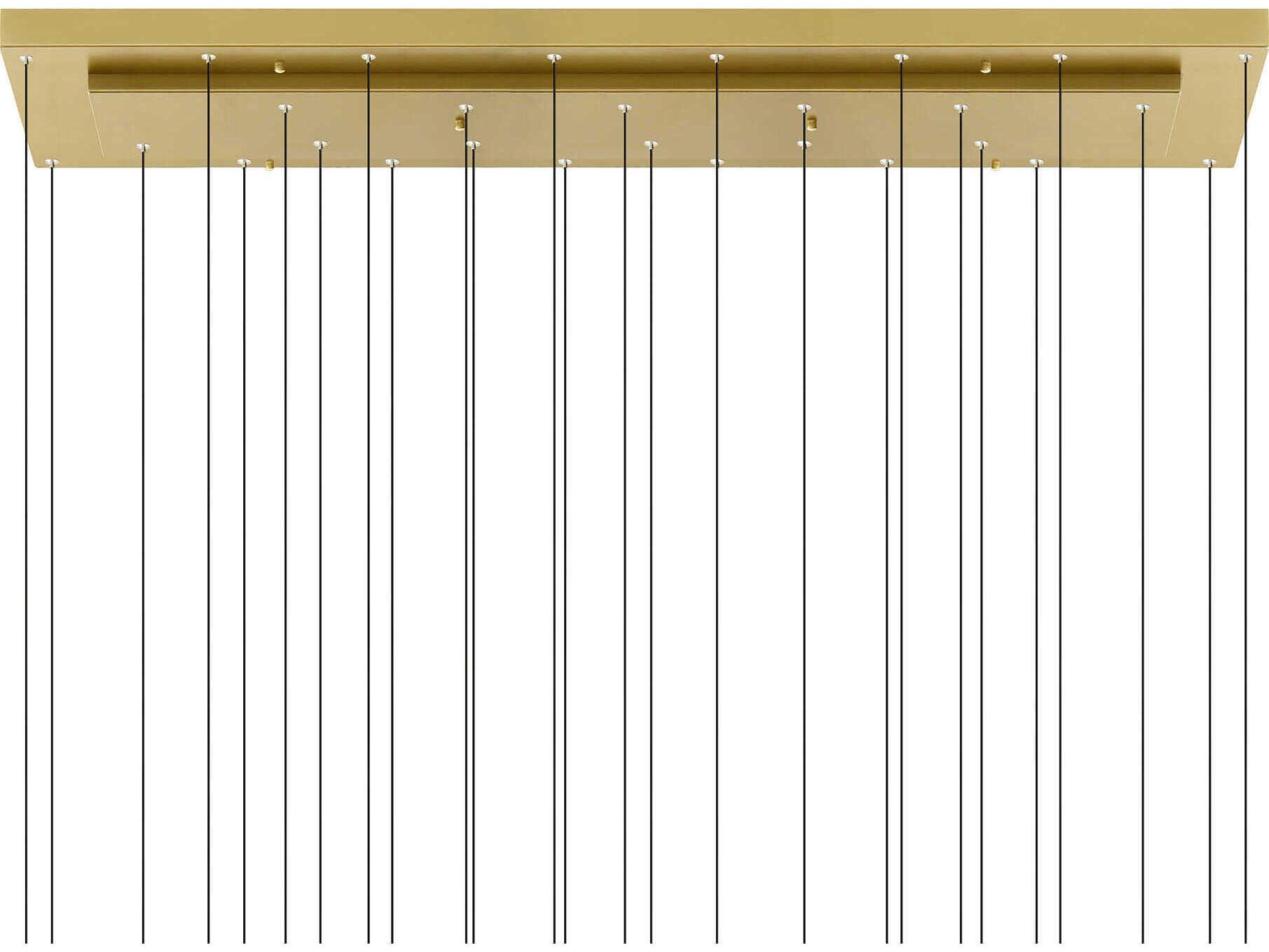 CWI Lighting Stagger Brass Linear Island Pendant