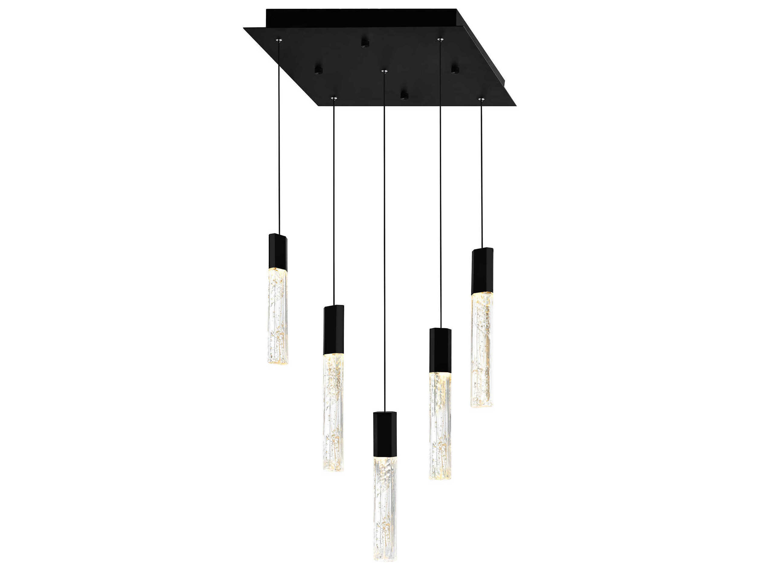 CWI Lighting Greta Black Linear Mini Pendant
