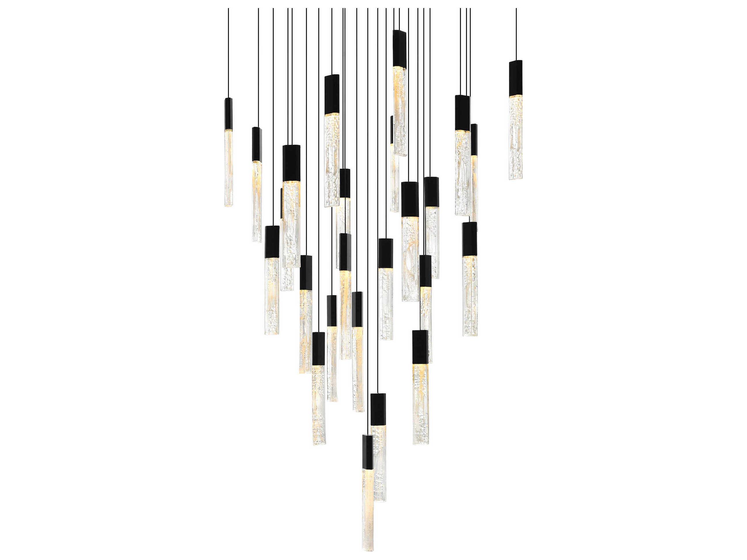 CWI Lighting Greta Black Linear Pendant