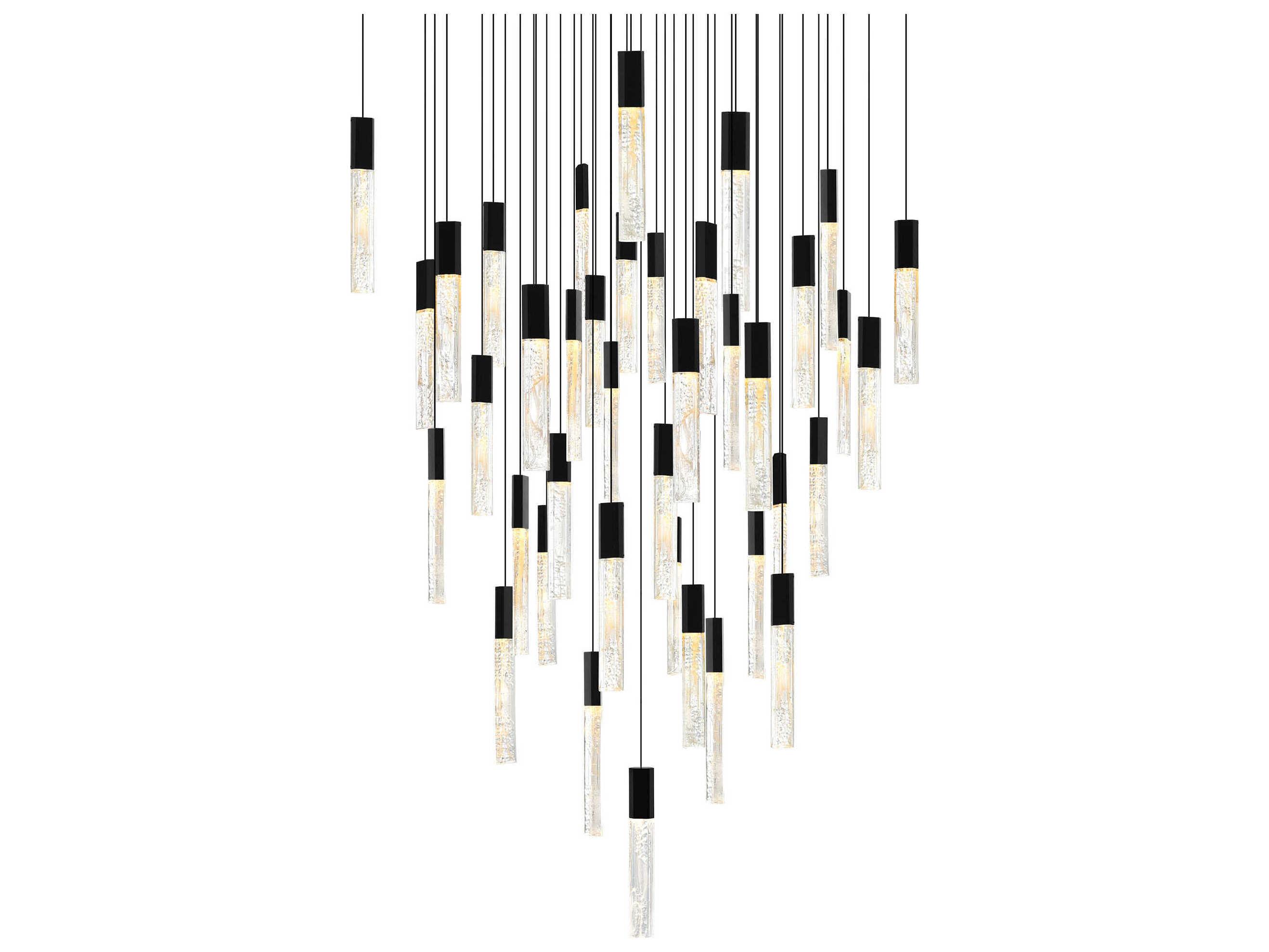 CWI Lighting Greta Black Linear Pendant