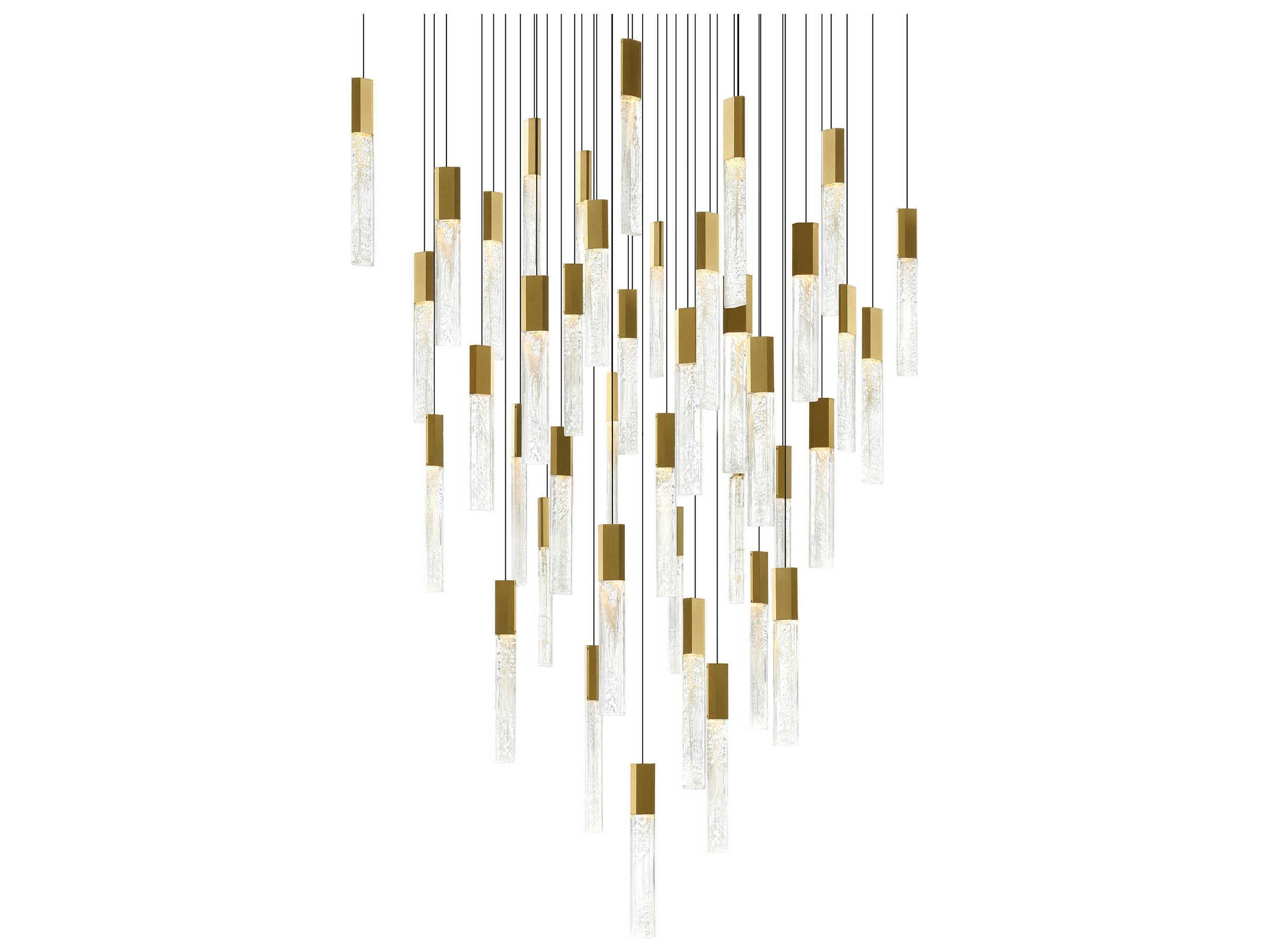 CWI Lighting Greta Brass Linear Pendant