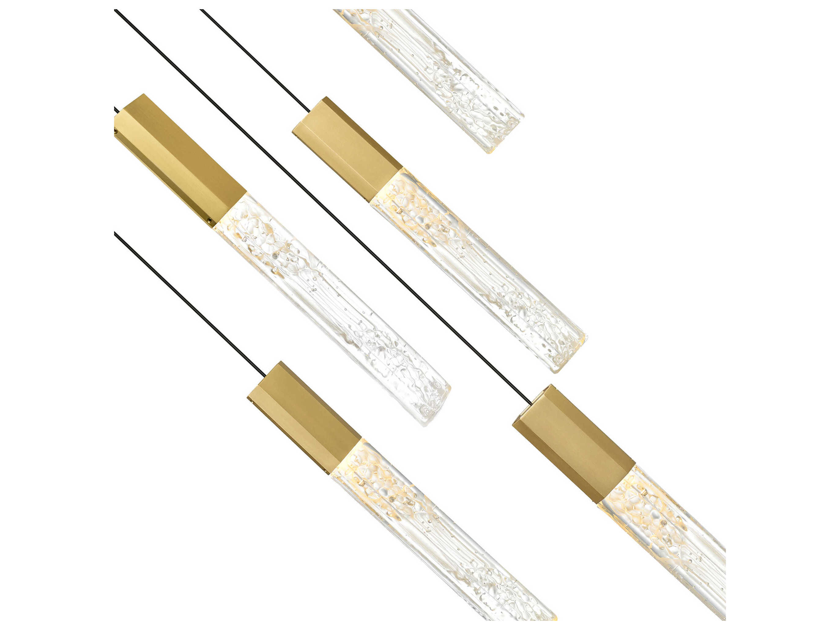 CWI Lighting Greta Brass Linear Pendant