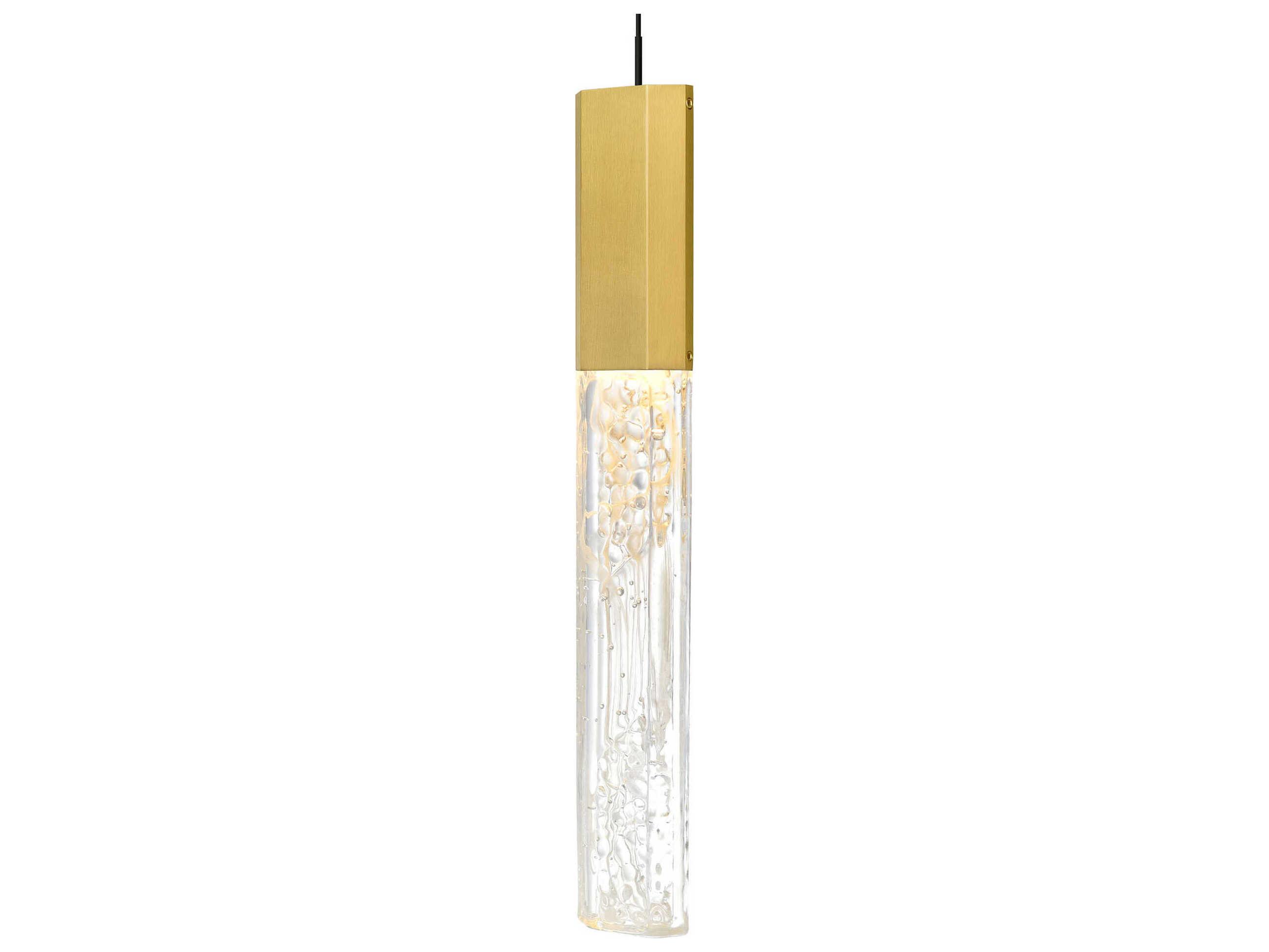 CWI Lighting Greta Brass Linear Island Pendant