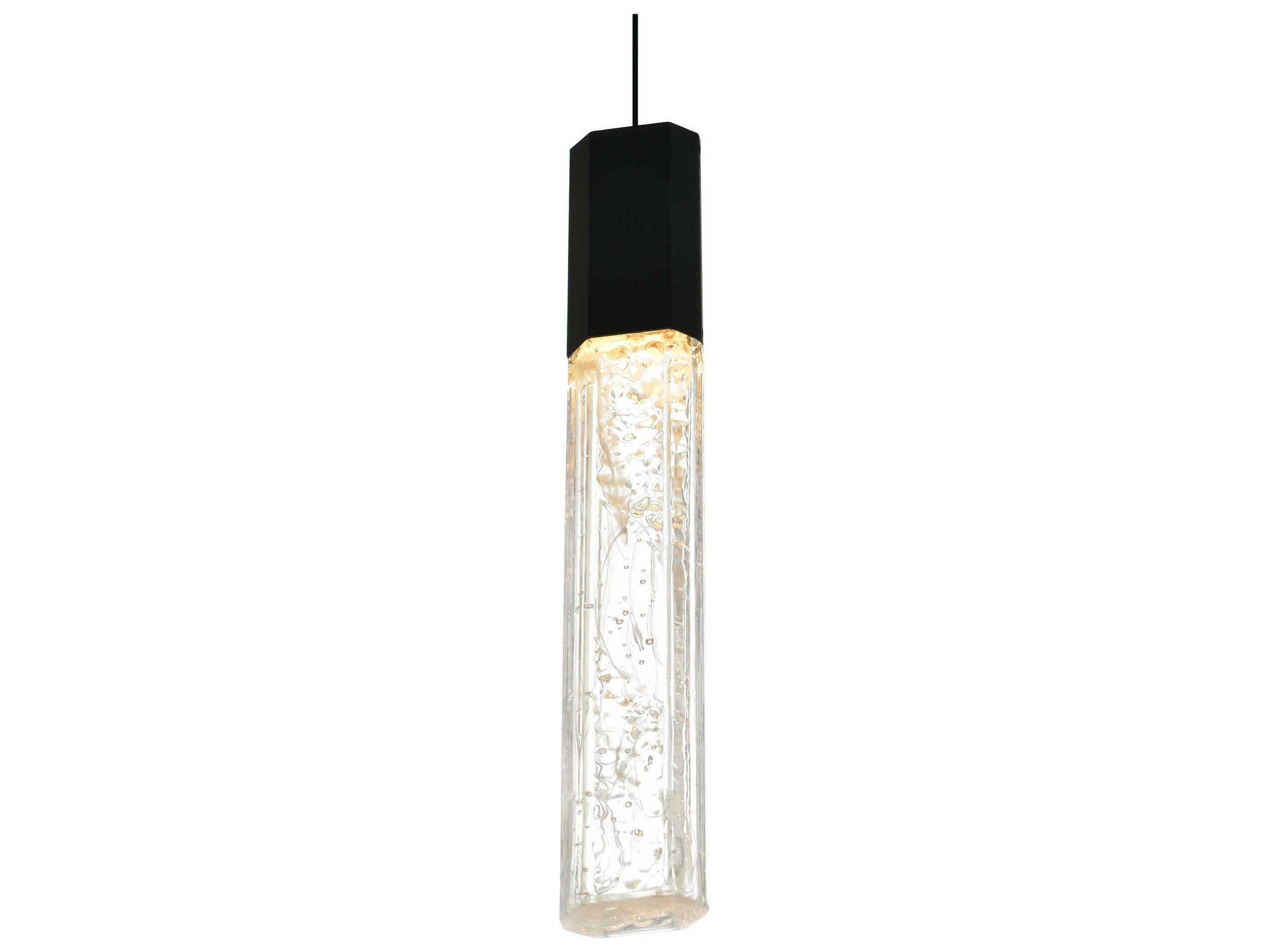 CWI Lighting Greta Black Linear Mini Pendant