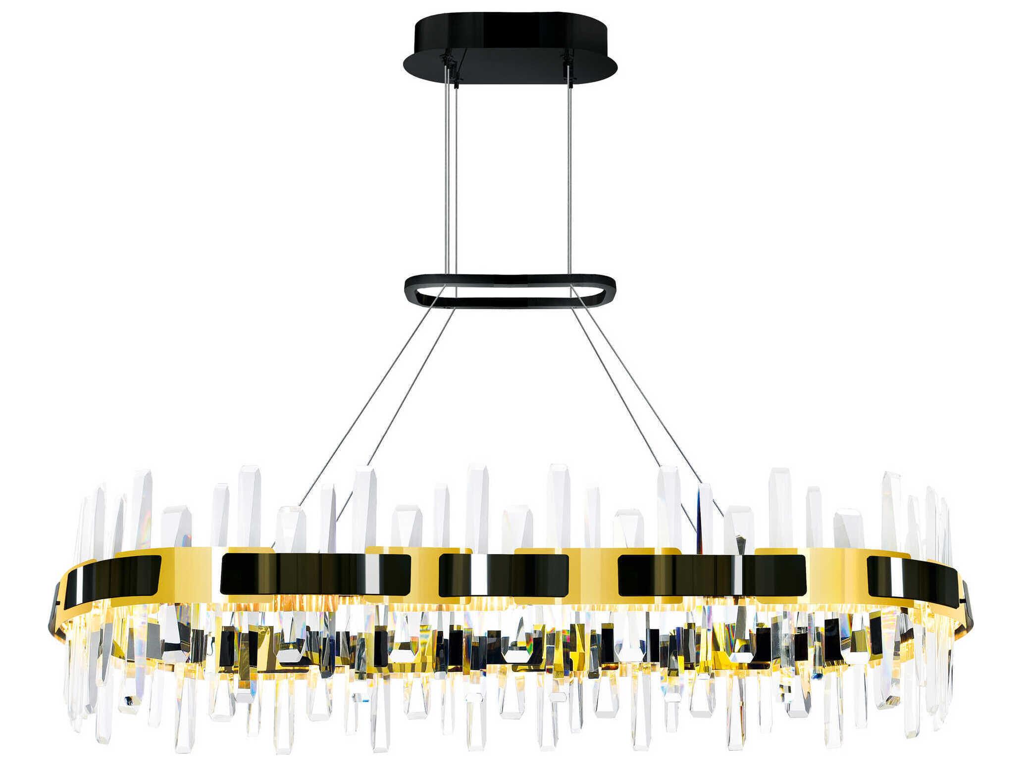 CWI Lighting Aya Pearl Black Titanium Gold Island Pendant