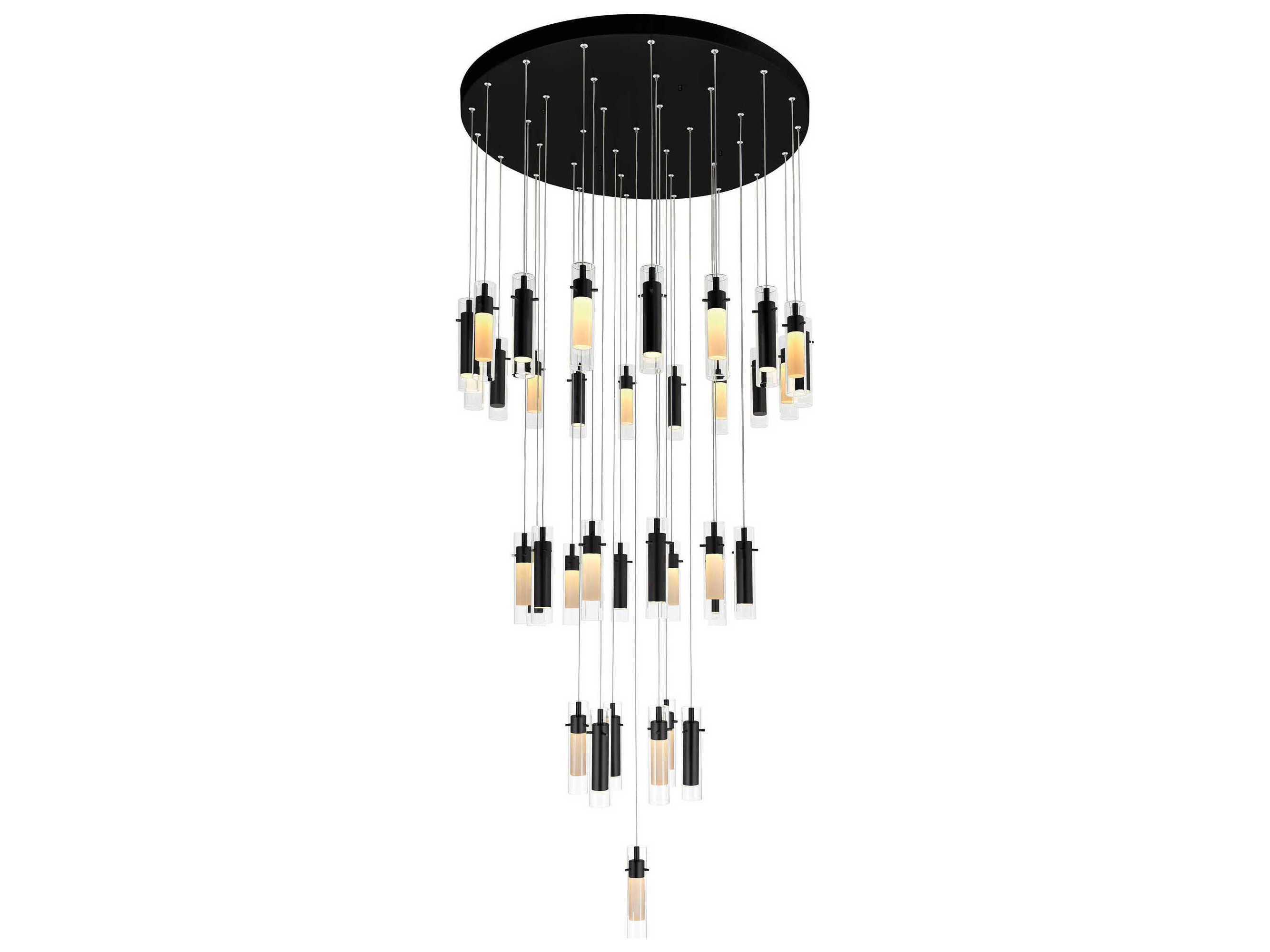 CWI Lighting Olinda Black Pendant