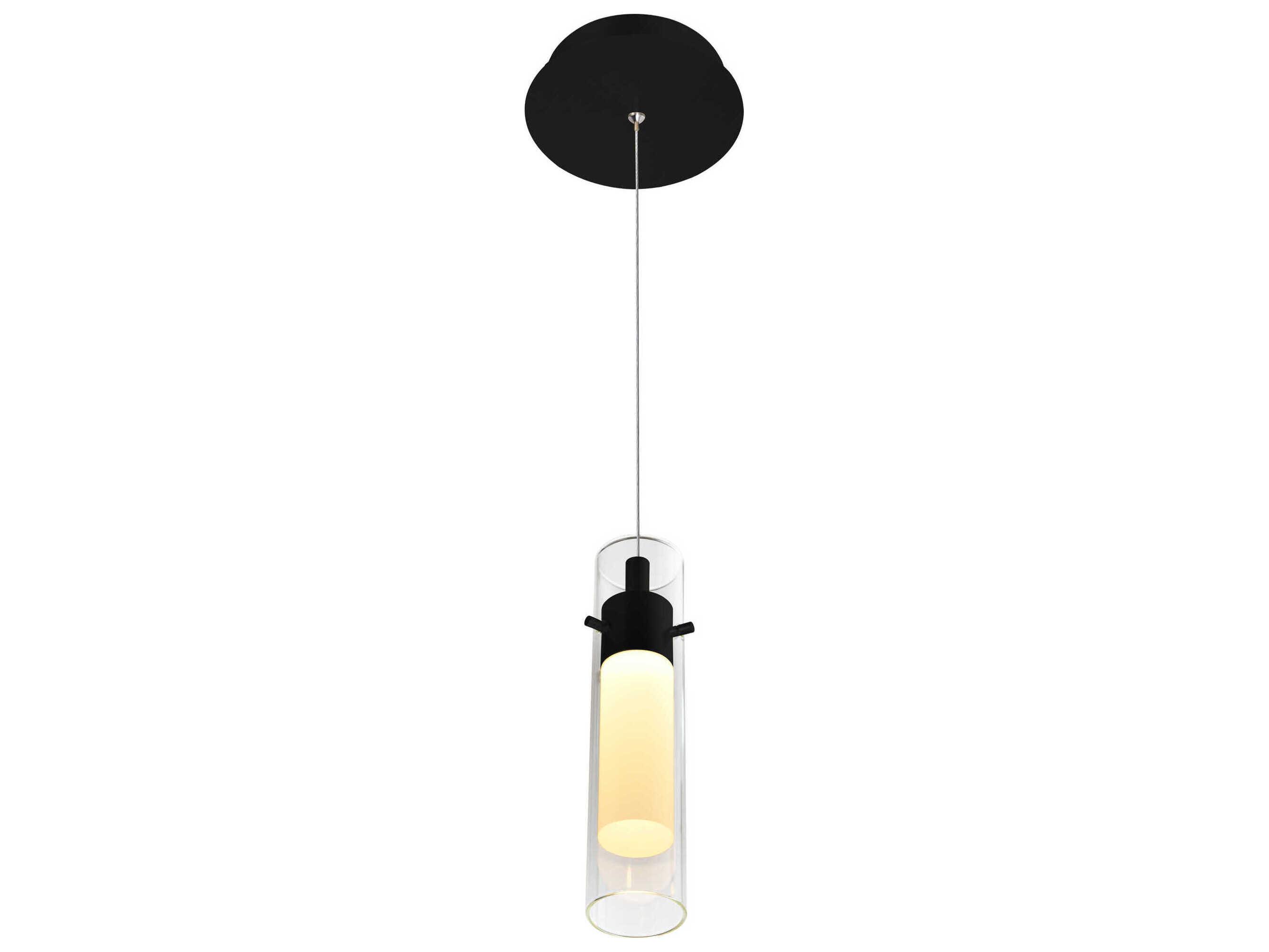 CWI Lighting Olinda Black Cylinder Mini Pendant
