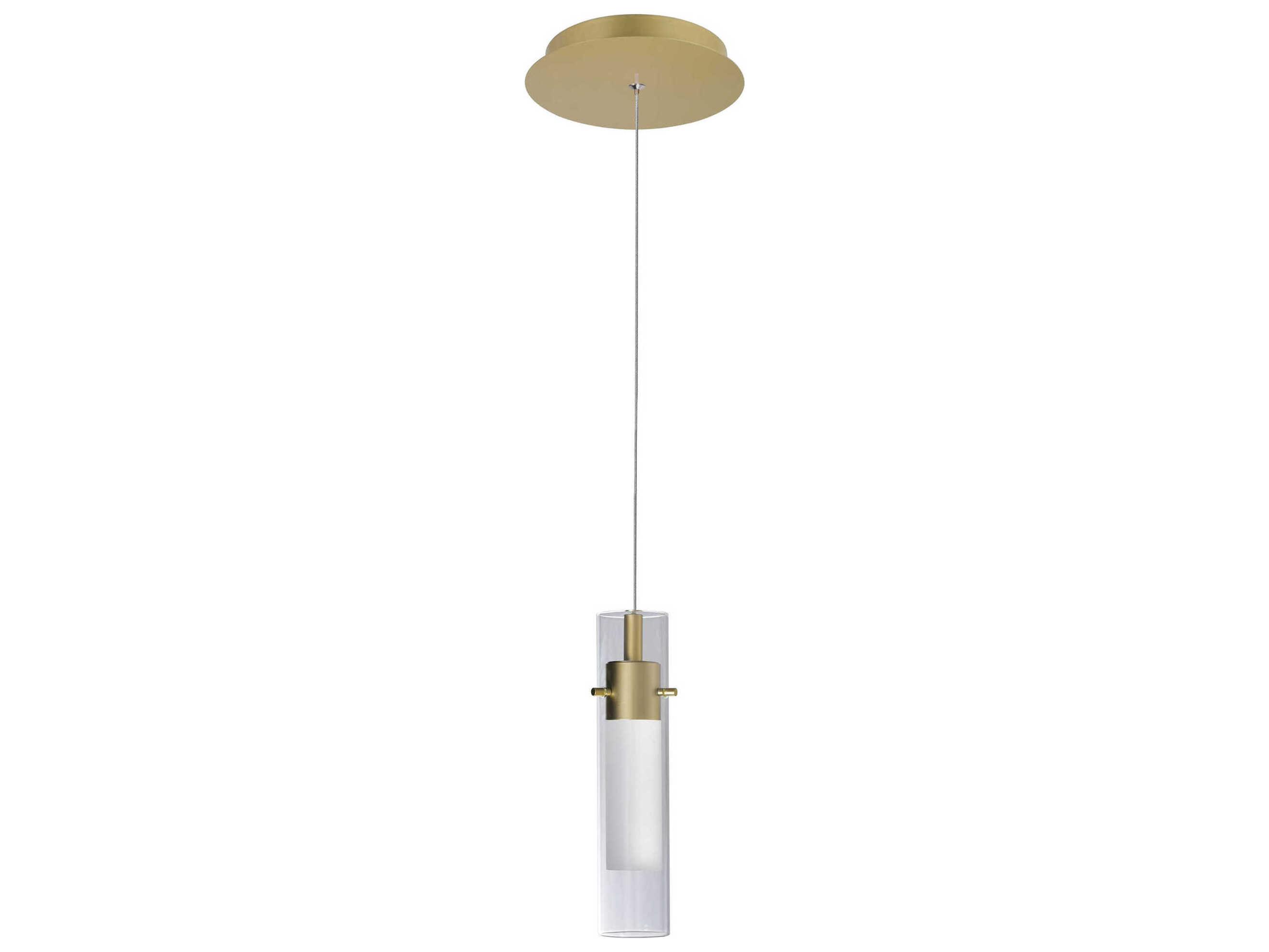 CWI Lighting Olinda Satin Gold Cylinder Mini Pendant