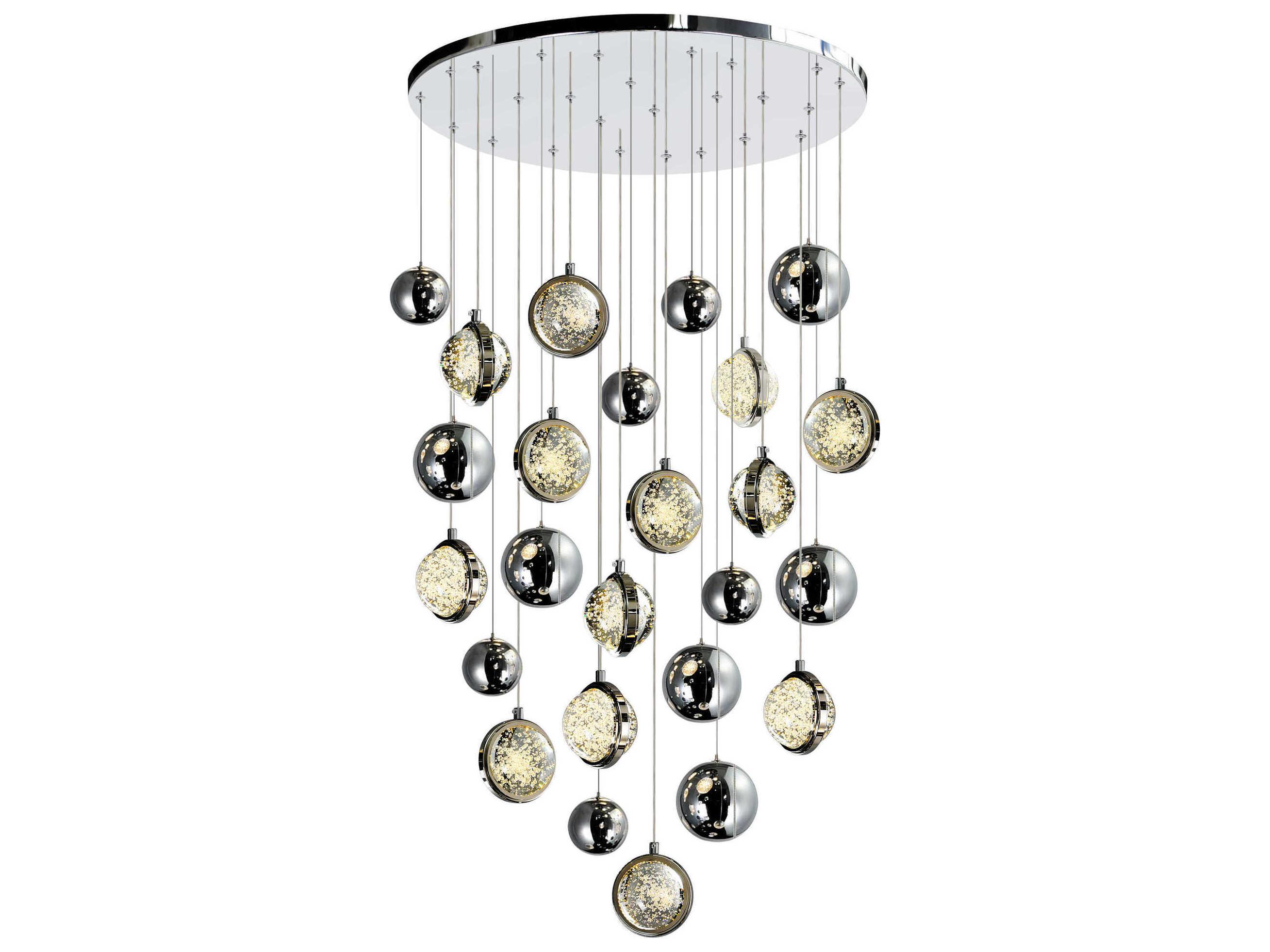 CWI Lighting Salvador Polished Nickel Globe Pendant